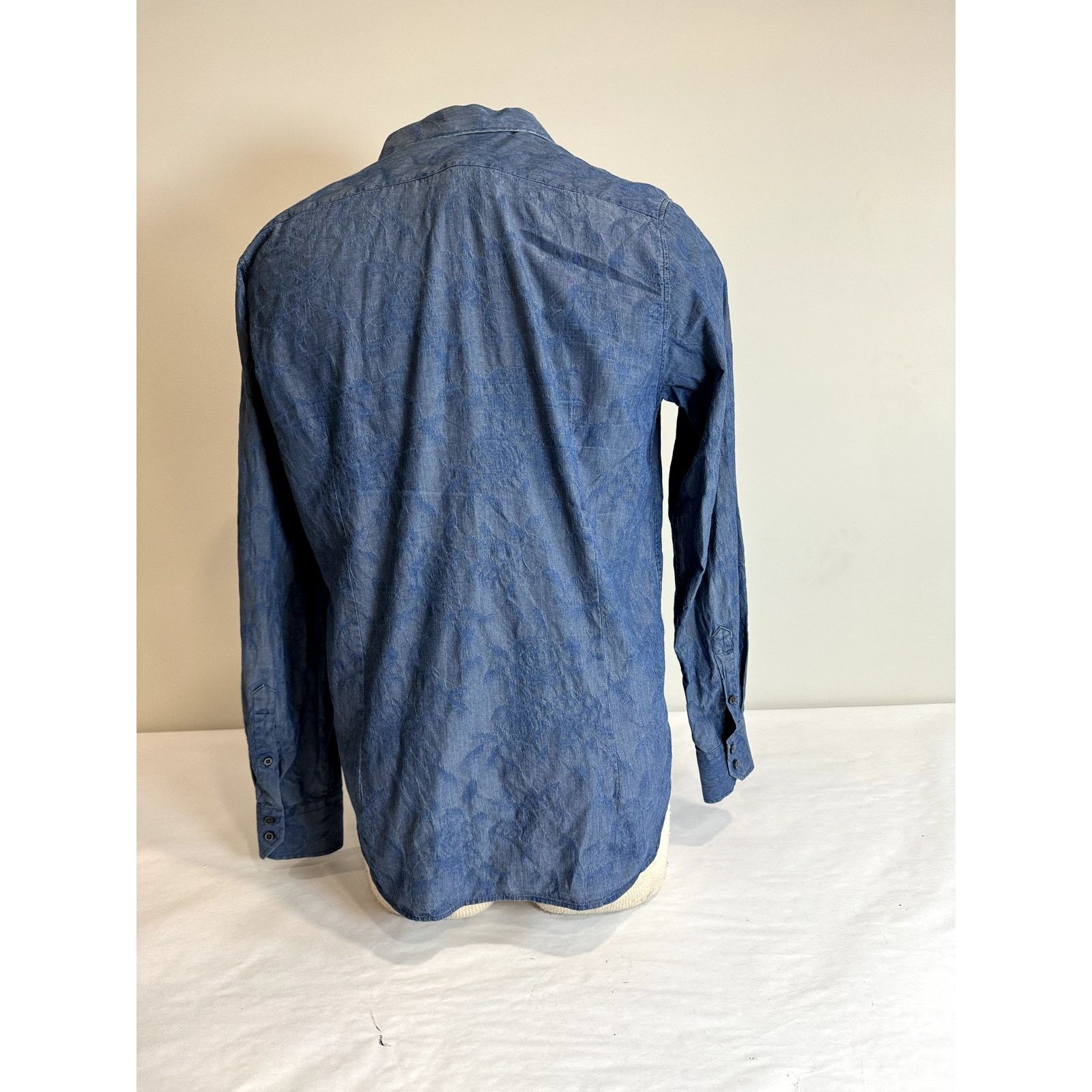 Ted Baker Ted Baker Blue Button Down Shirt Contrast Chambray - Men 16 Size US L / EU 52-54 / 3 - 2 Thumbnail