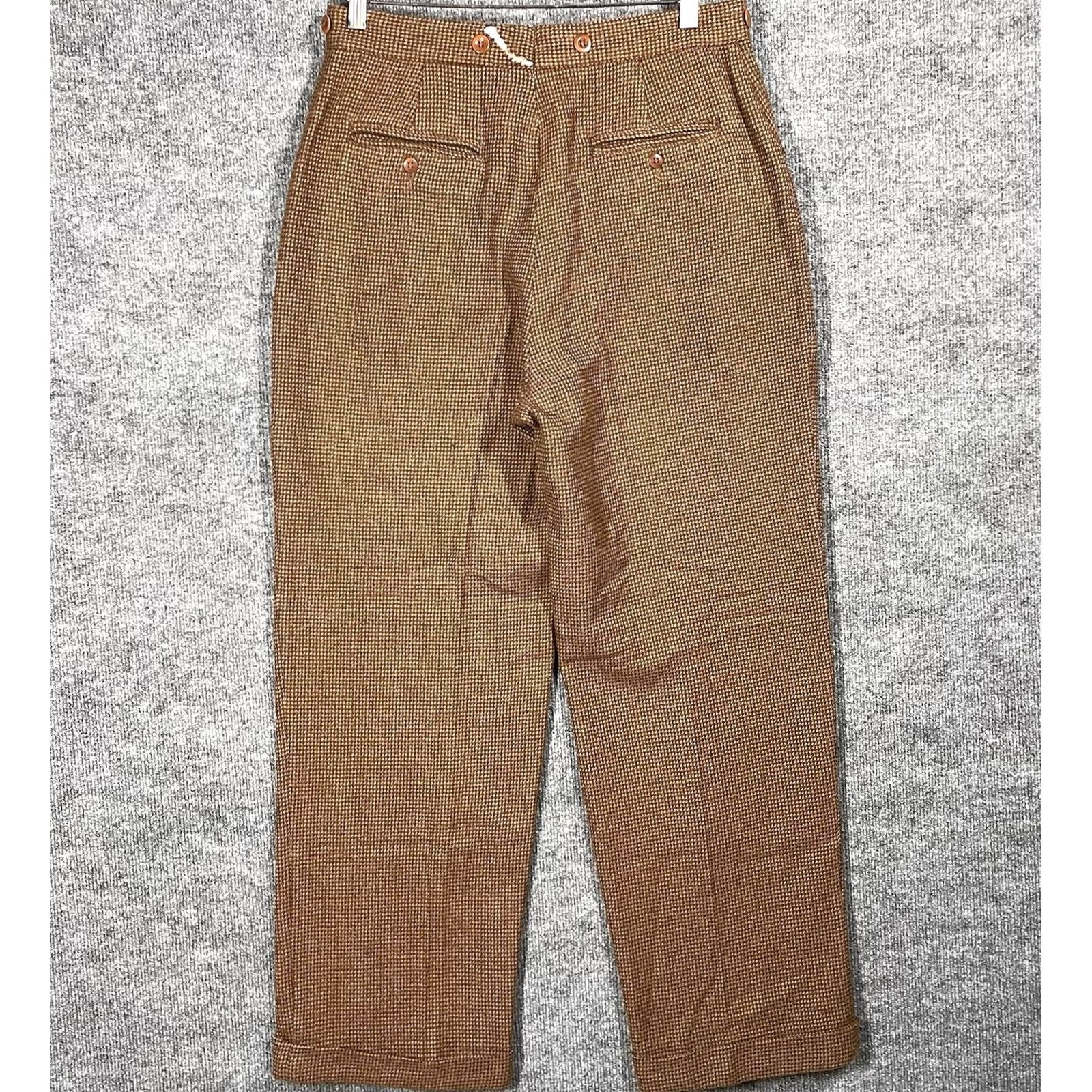 Polo Ralph Lauren VINTAGE Polo Ralph Lauren Pants Mens 32x30 Tweed Wool USA 80s 90s Size US XS / EU 42 / 0 - 6 Thumbnail