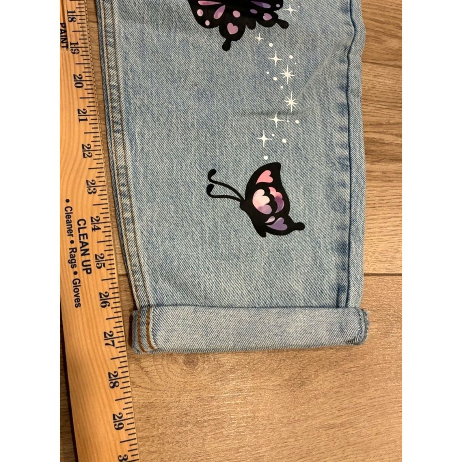 Vintage NWT Hello Kitty x Hot Topic Sanrio Mom Jeans Butterfly Garden 19/2X Women Jeans NWT Sanrio Butterfly Garden 19/2X Women Jeans Size 40" / US 18 - 5 Thumbnail