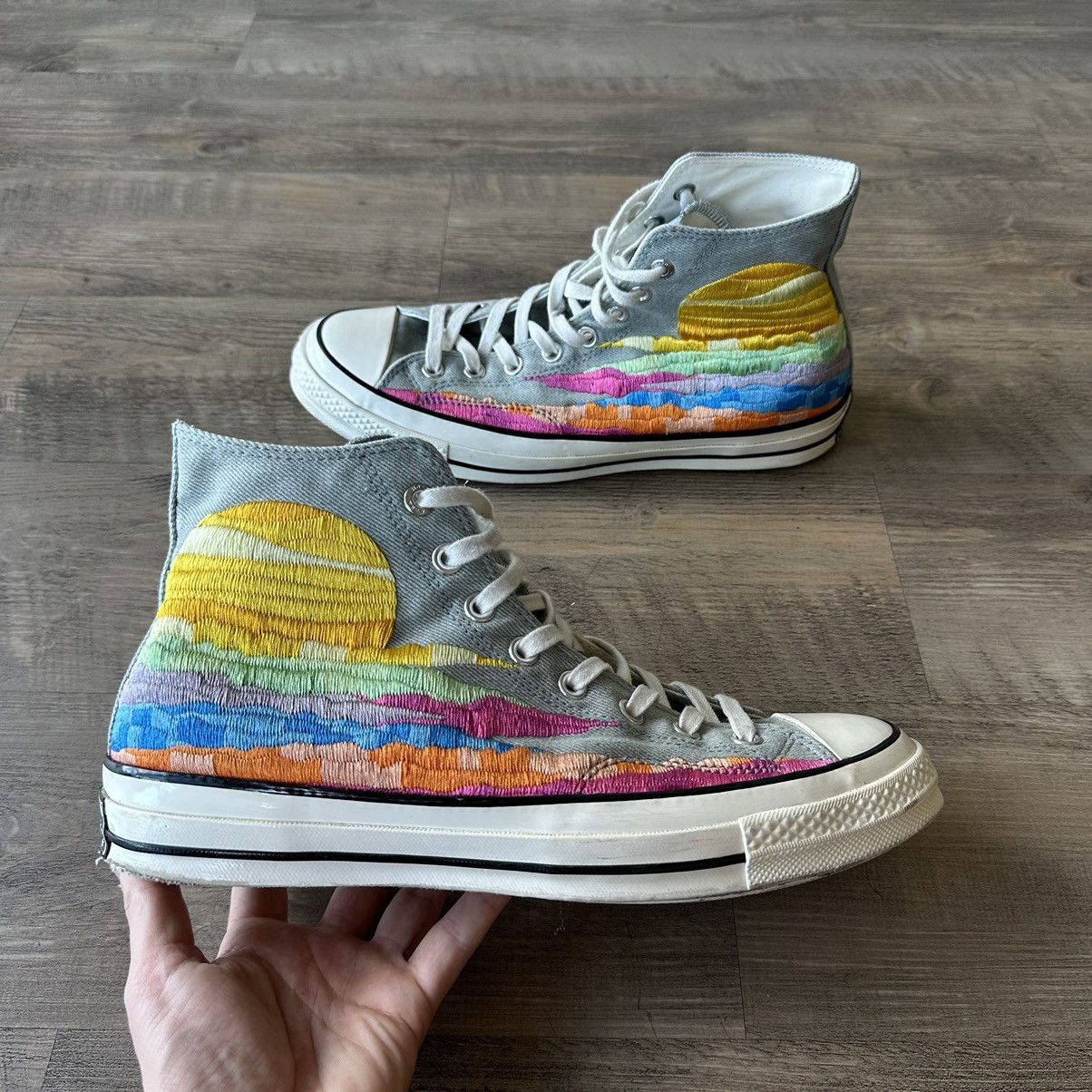 Converse Streetwear Converse x Mara Hoffman Sunset Embroidered HiTop Sneakers Grailed