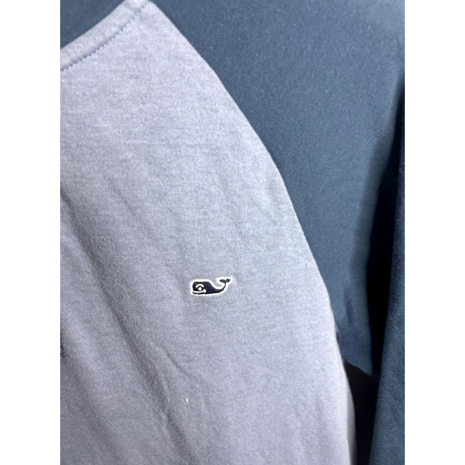 Vineyard Vines Vineyard Vines Shirt Mens Small Blue Gray Henley Raglan Long Sleeve Whale Logo Shirt Size US S / EU 44-46 / 1 - 3 Thumbnail