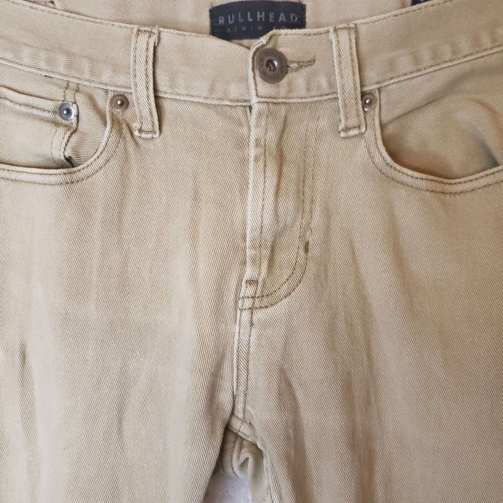 CO BULLHEAD DENIM CO Skinny Straight Leg Stretch Jeans Brown Khaki Tan 30X30 Men Size US 30 / EU 46 - 6 Thumbnail