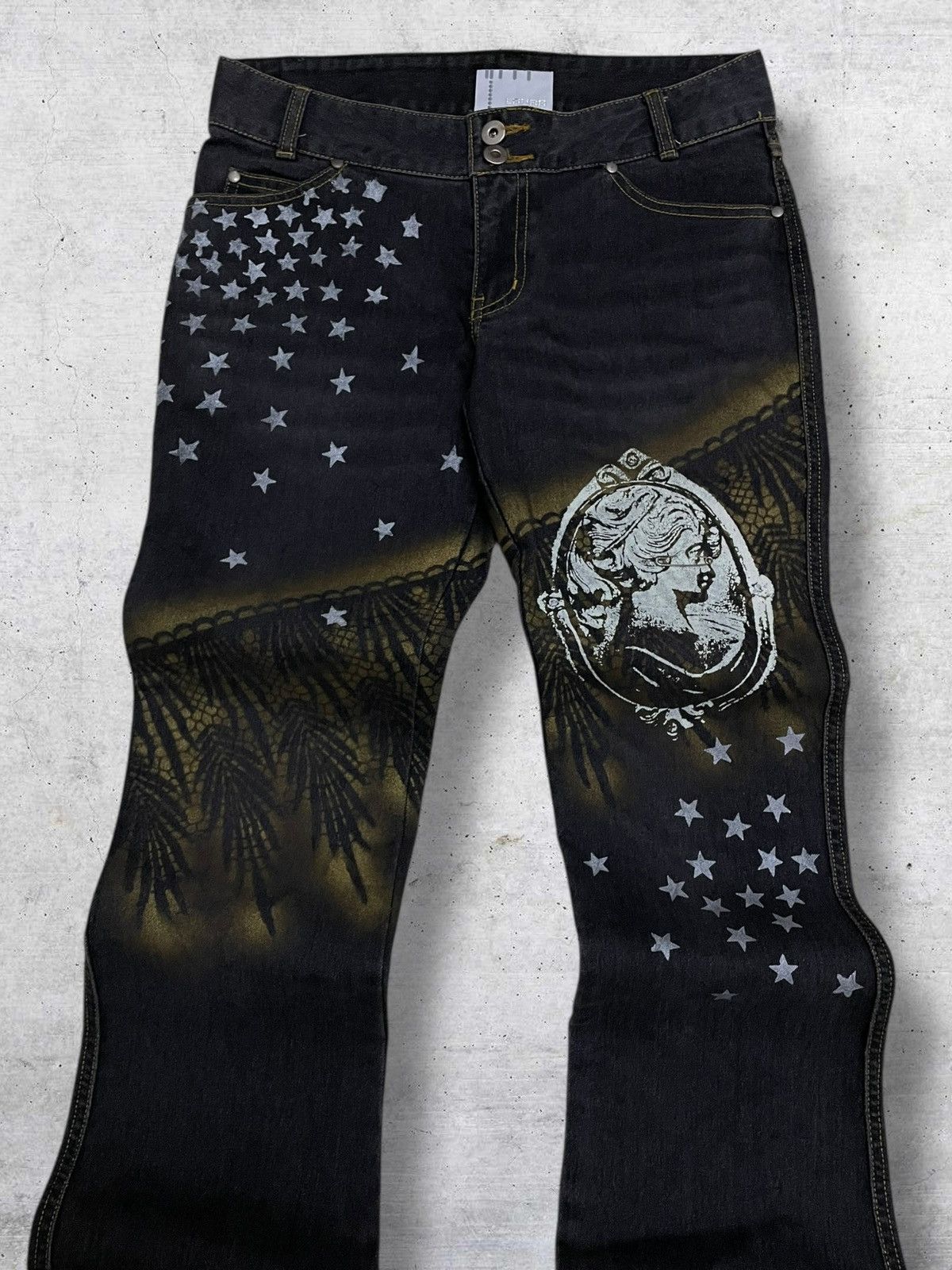 Hysteric Glamour VINTAGE 1990S JAPAN DESIGNER LAURA PUNK ART-INSPIRED DENIM Size US 28 / EU 44 - 6 Thumbnail