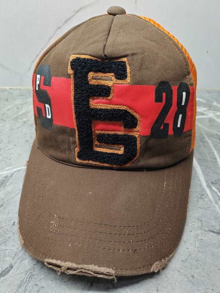 Japanese Brand Vintage EG 28 Distressed Style Trucker Cap Hat Size ONE SIZE - 1 Thumbnail
