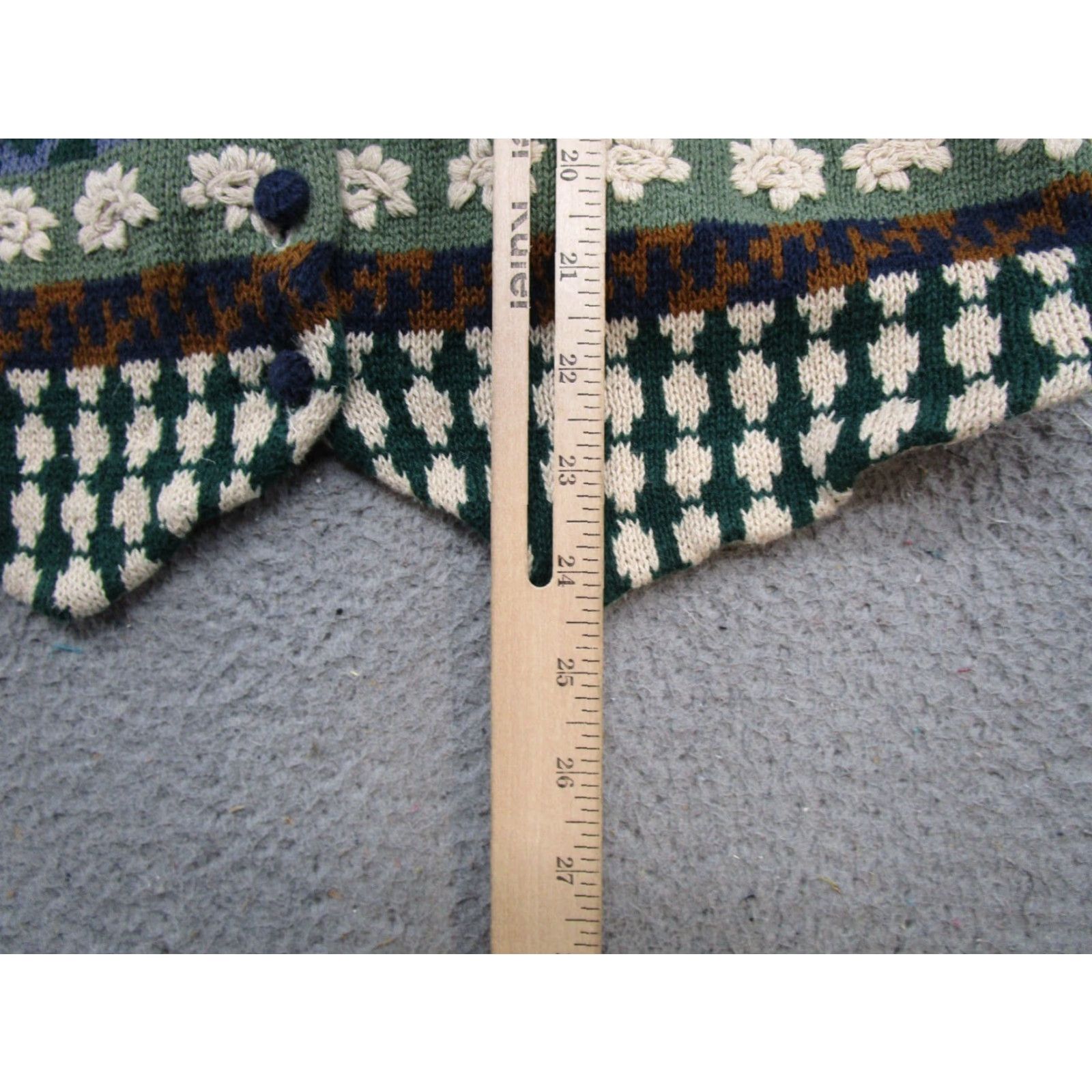 Vintage VINTAGE Paris Sports Club Sweater Vest Shirt Women M Floral Knit Button Up 90s Boho Chic Y2K Size M / US 6-8 / IT 42-44 - 5 Thumbnail