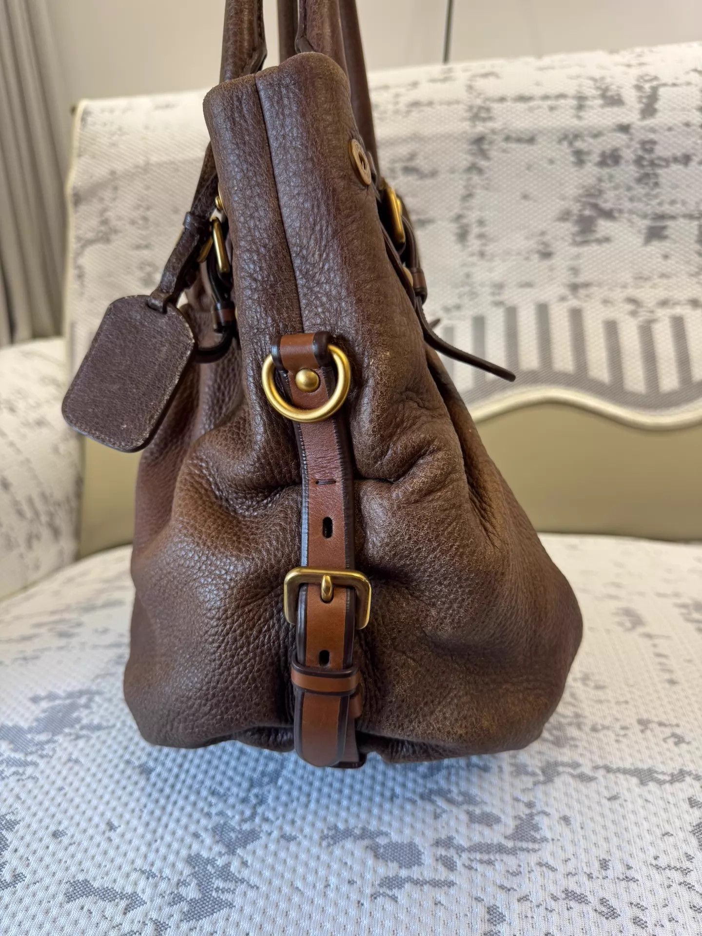 Prada Prada women's Cloud Bag Brown 44x22x23 Size ONE SIZE - 2 Thumbnail