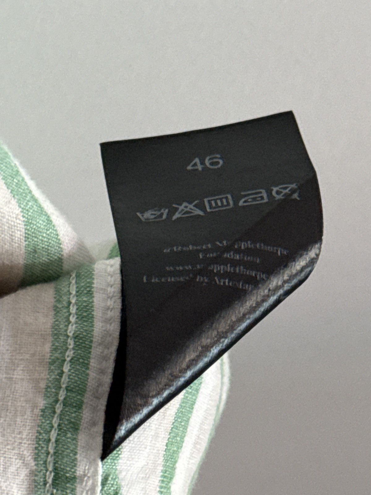 Raf Simons RAF SIMONS x ROBERT MAPPLETHORPE GREEN STRIPED LINEN SHIRT Size US S / EU 44-46 / 1 - 7 Thumbnail
