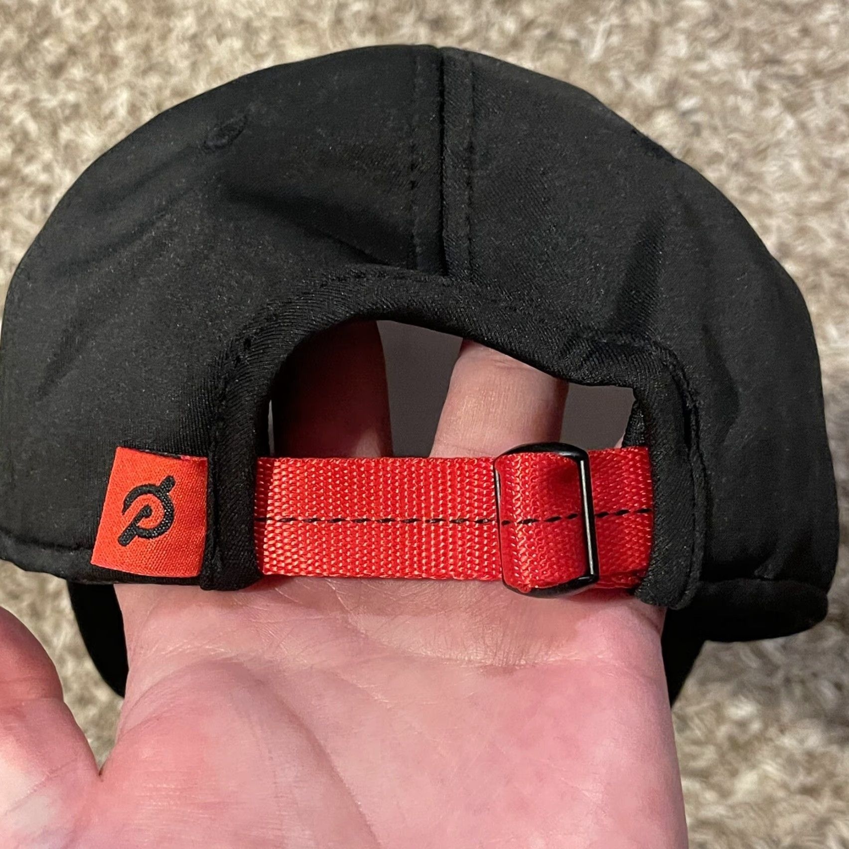 Vintage Peloton Baseball Hat Strapback Adjustable Blackout Performance Wicking Solid Black Spellout Hat Men Size ONE SIZE - 7 Thumbnail