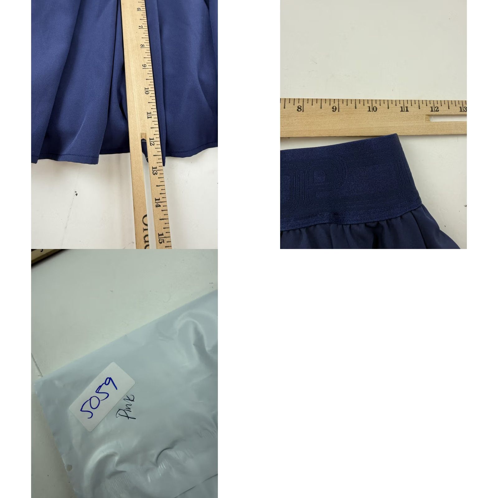 Vintage PINK Victoria's Secret Skirt Womens XS Blue Skater Mini Pleated Elastic Waist Size 26" / US 2 / IT 38 - 8 Thumbnail