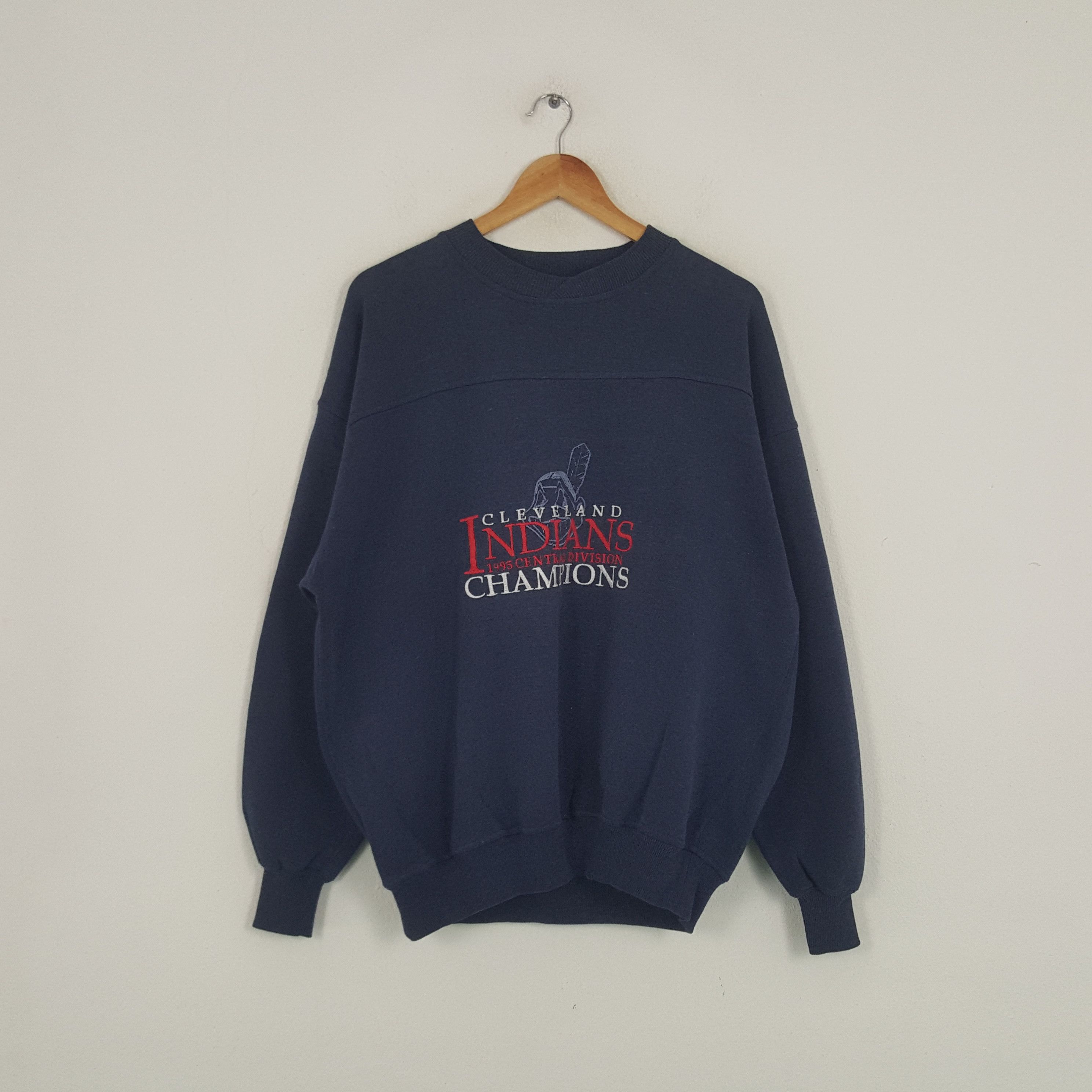 MLB × Vintage Vintage Indians Cleveland American Baseball Team Sweatshirt Size US L / EU 52-54 / 3 - 1 Thumbnail