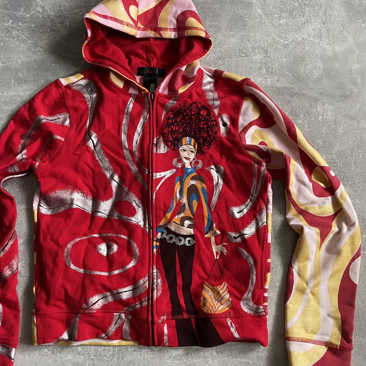 Hysteric Glamour Sexy Custo Barcelona Girl Zip hoodie Cop Copine abstract old Size M / US 6-8 / IT 42-44 - 4 Thumbnail