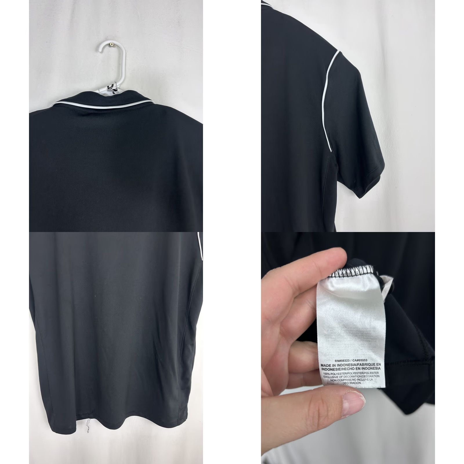 Nike Nike Dri Fit Mens XL Black White Active Golf Lightweight Polo Shirt Size US XL / EU 56 / 4 - 9 Thumbnail