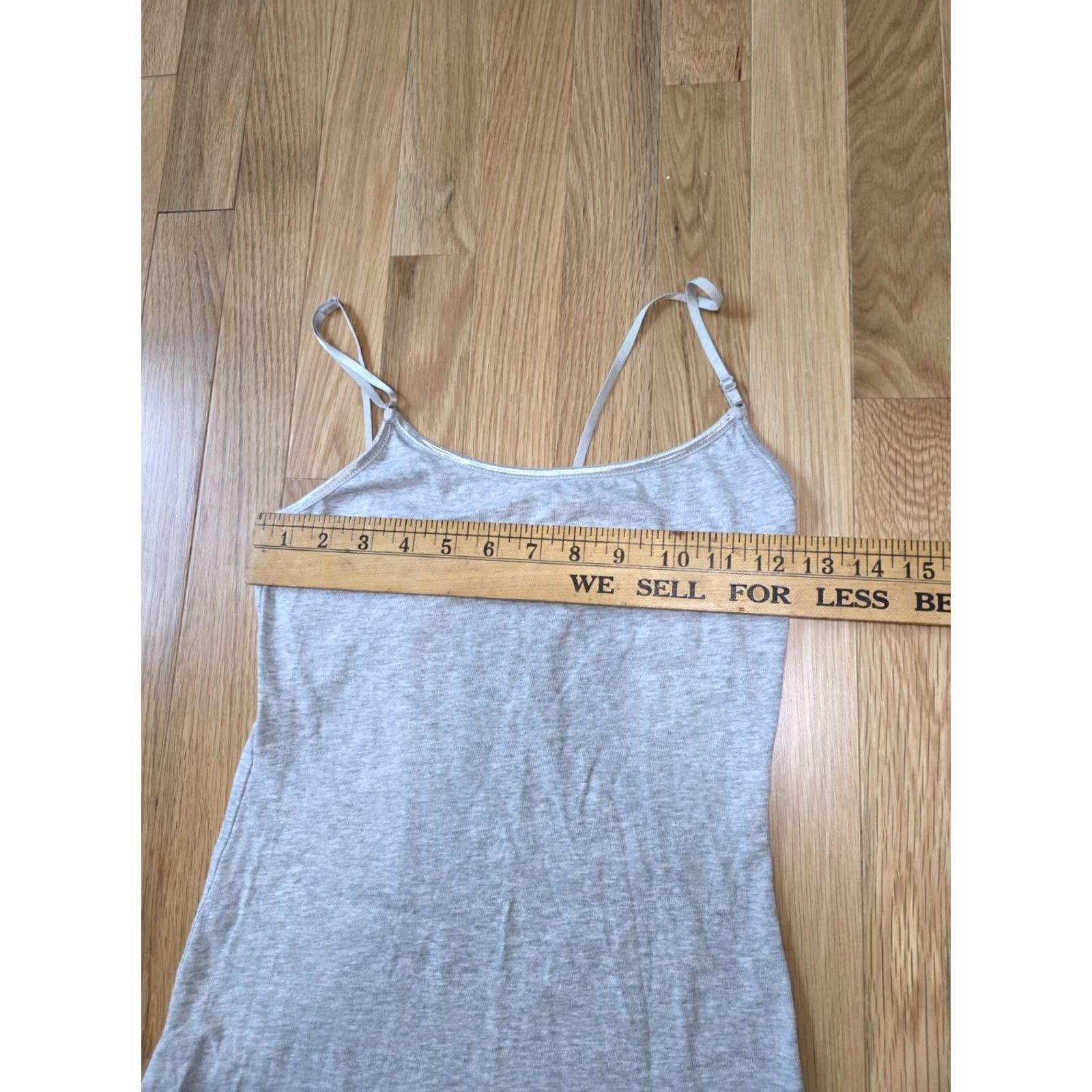 Vintage Ambiance Apparel Tank Top Women S Slim Cotton Spaghetti Strap Crew Neck Casual Grey Tunic Length Adjustable Strap Camisole Plain Sleeveless Size S / US 4 / IT 40 - 3 Thumbnail
