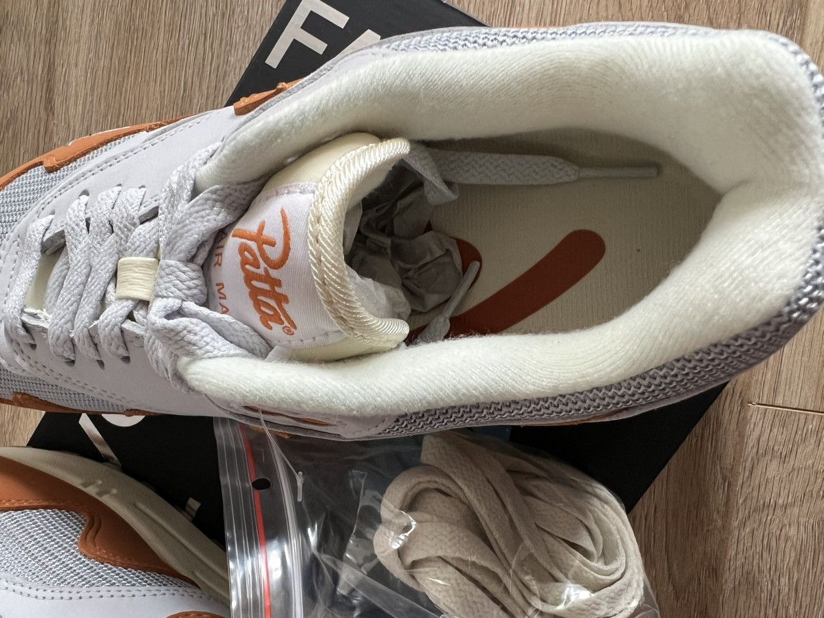 Nike × Patta PATTA NIKE AIR MAX 1 METALIC SILVER/MONARCH WITH BRACELET Size US 9 / EU 42 - 9 Thumbnail