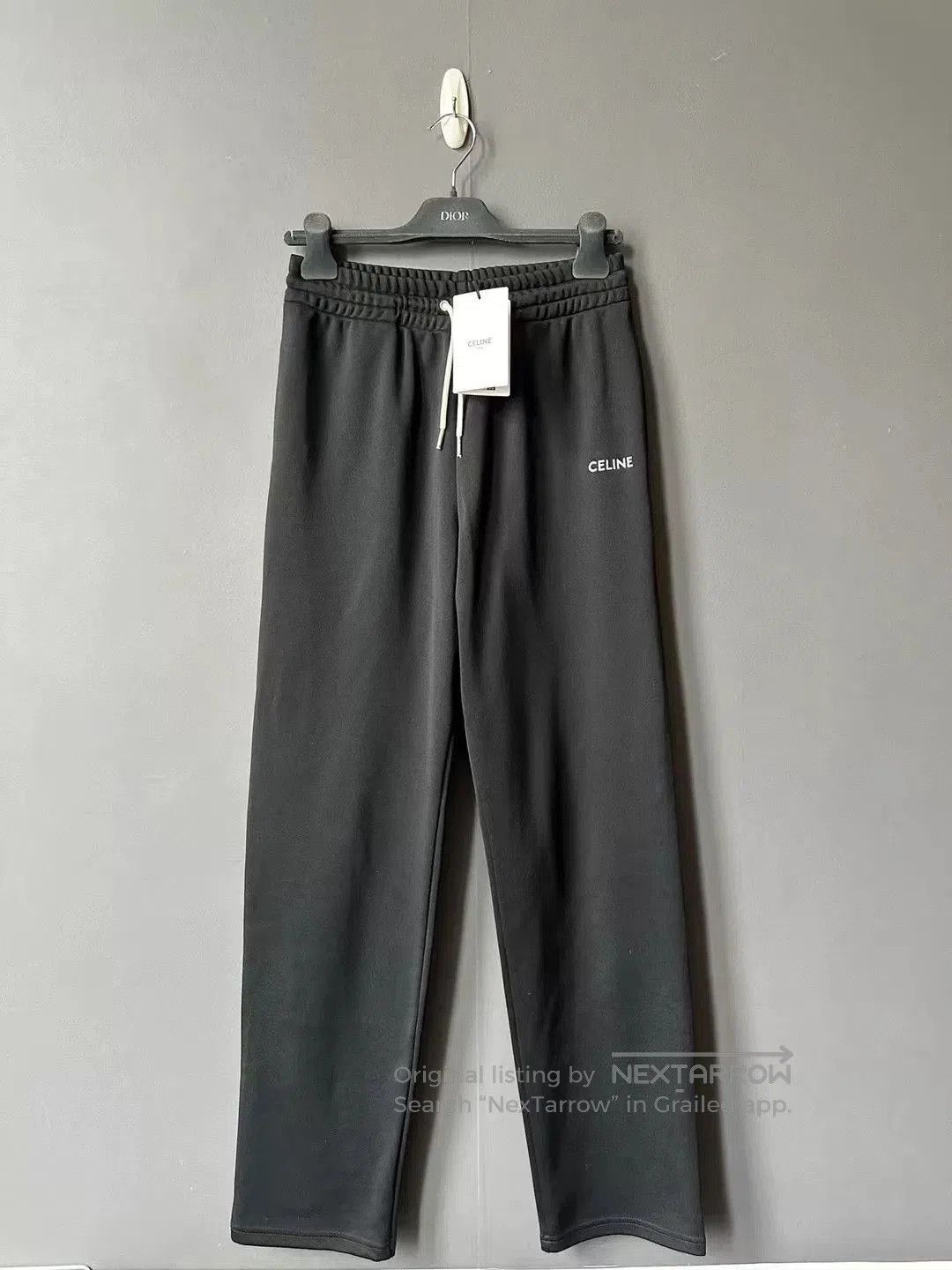 Celine celine black logo embroidered casual pants. Size 23" - 1 Thumbnail