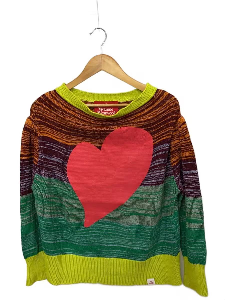 Vivienne Westwood Heart Striped Gradient Knit Sweater Size M / US 6-8 / IT 42-44 - 1 Thumbnail