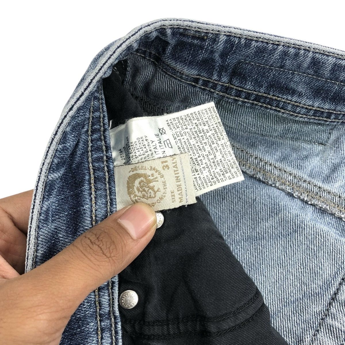 Diesel × If Six Was Nine × Le Grande Bleu (L.G.B.) Vintage Diesel Industry Distressed Denim Y2K Jeans Size US 32 / EU 48 - 9 Thumbnail