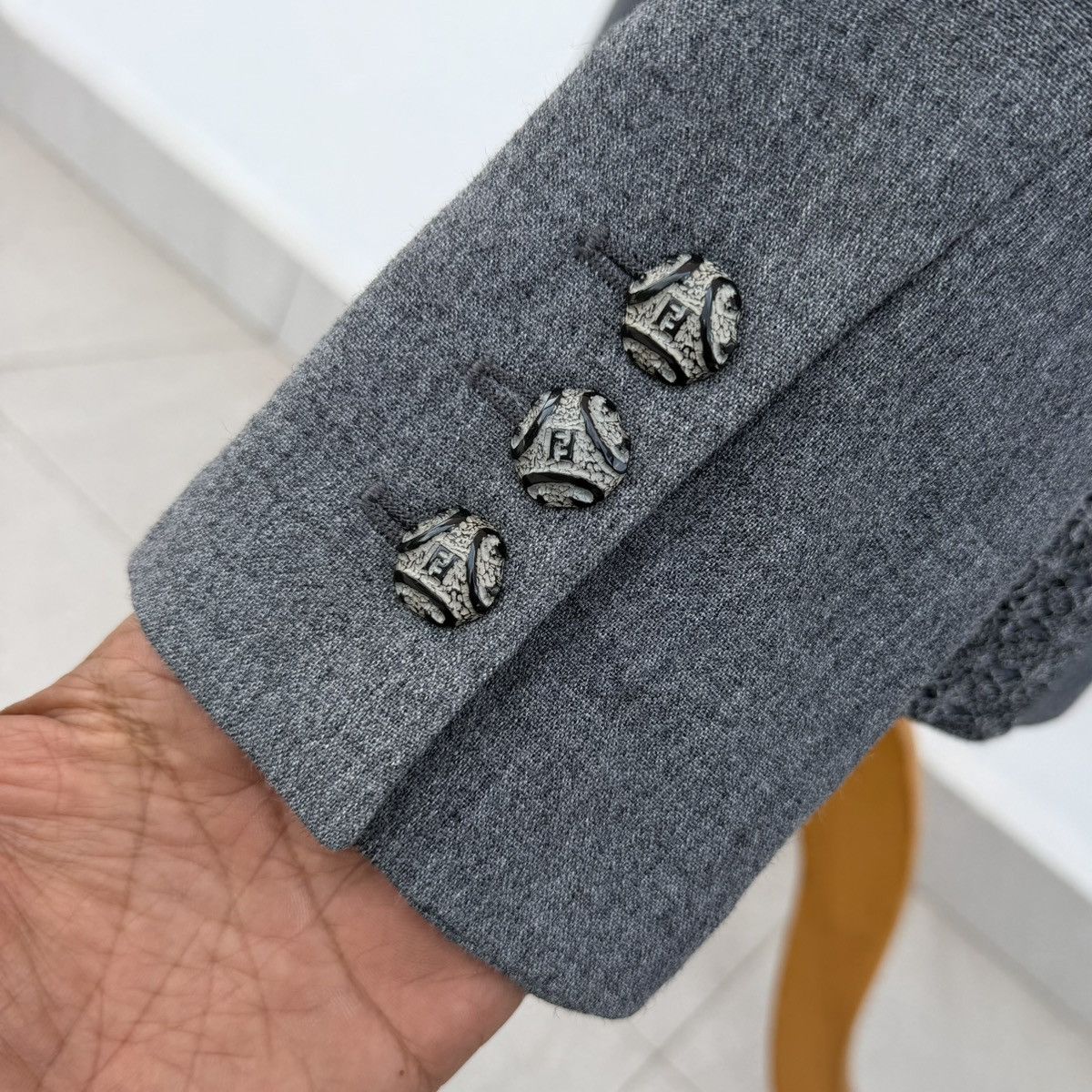 Fendi Luxury Vintage Fendi 365 Metallic Knit Blazer Made In Italy Size S / US 4 / IT 40 - 11 Thumbnail