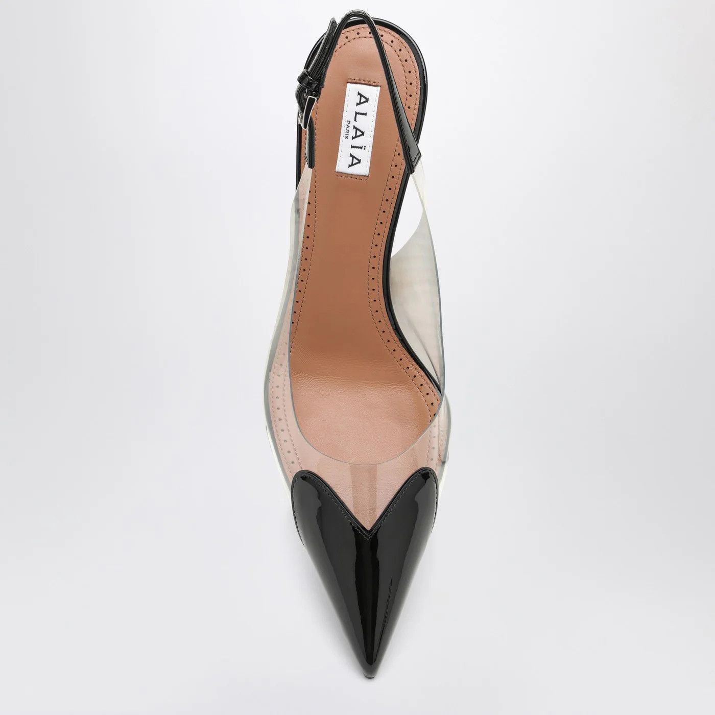 Alaia o1d2blof0426 Le Coeur Patent Leather Slingback in Black Size US 7 / IT 37 - 3 Thumbnail