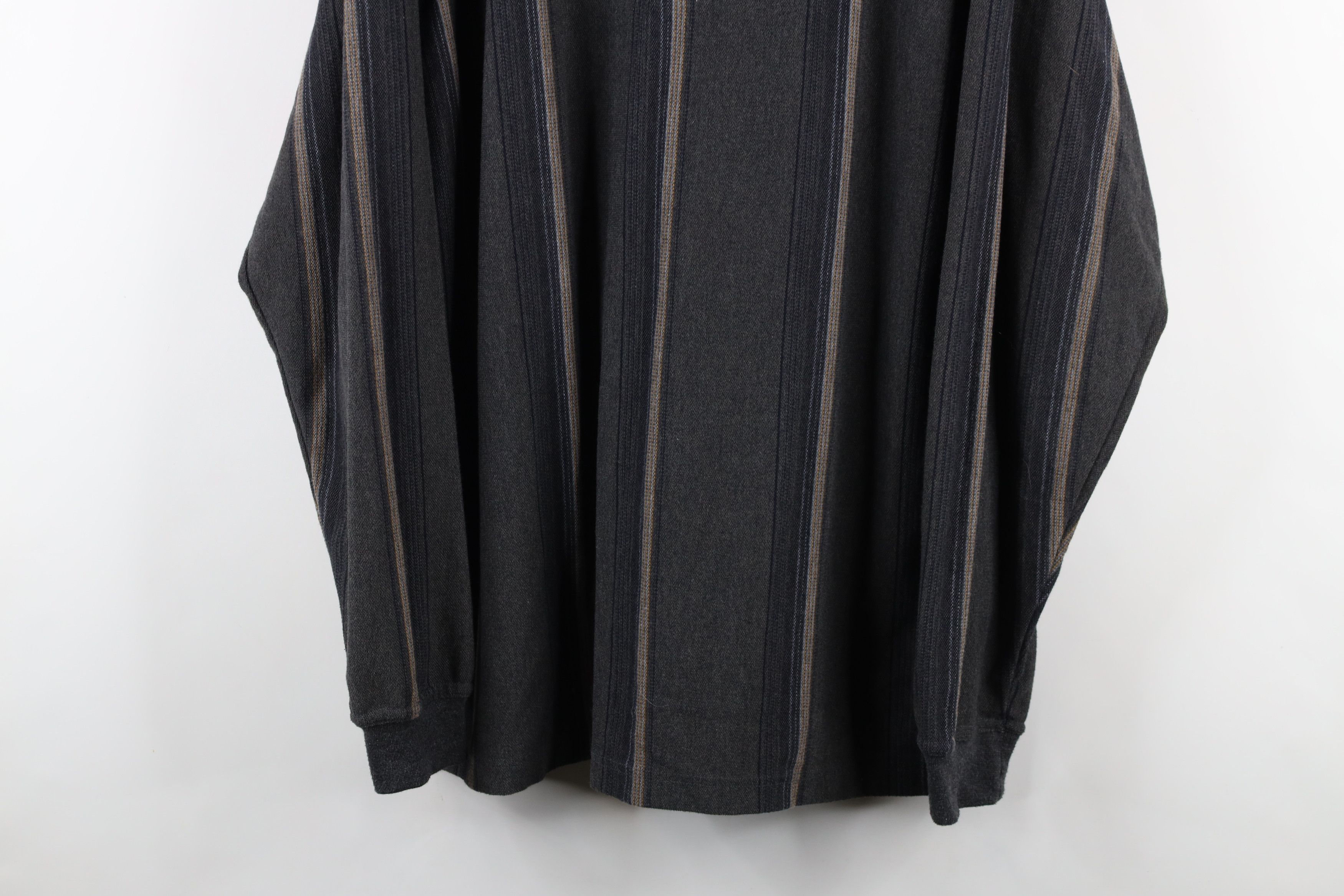 Vintage Vintage 90s Streetwear Striped Long Sleeve Rugby Polo Shirt Size US XXL / EU 58 / 5 - 3 Thumbnail