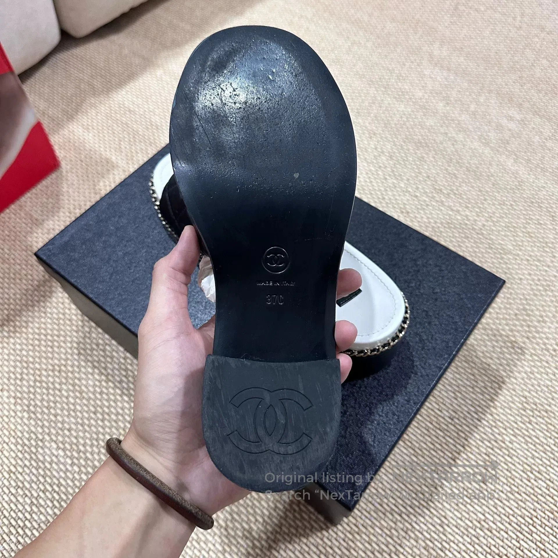 Chanel Chanel Chunky Heel Slide Sandals. Size US 6 / IT 36 - 4 Thumbnail