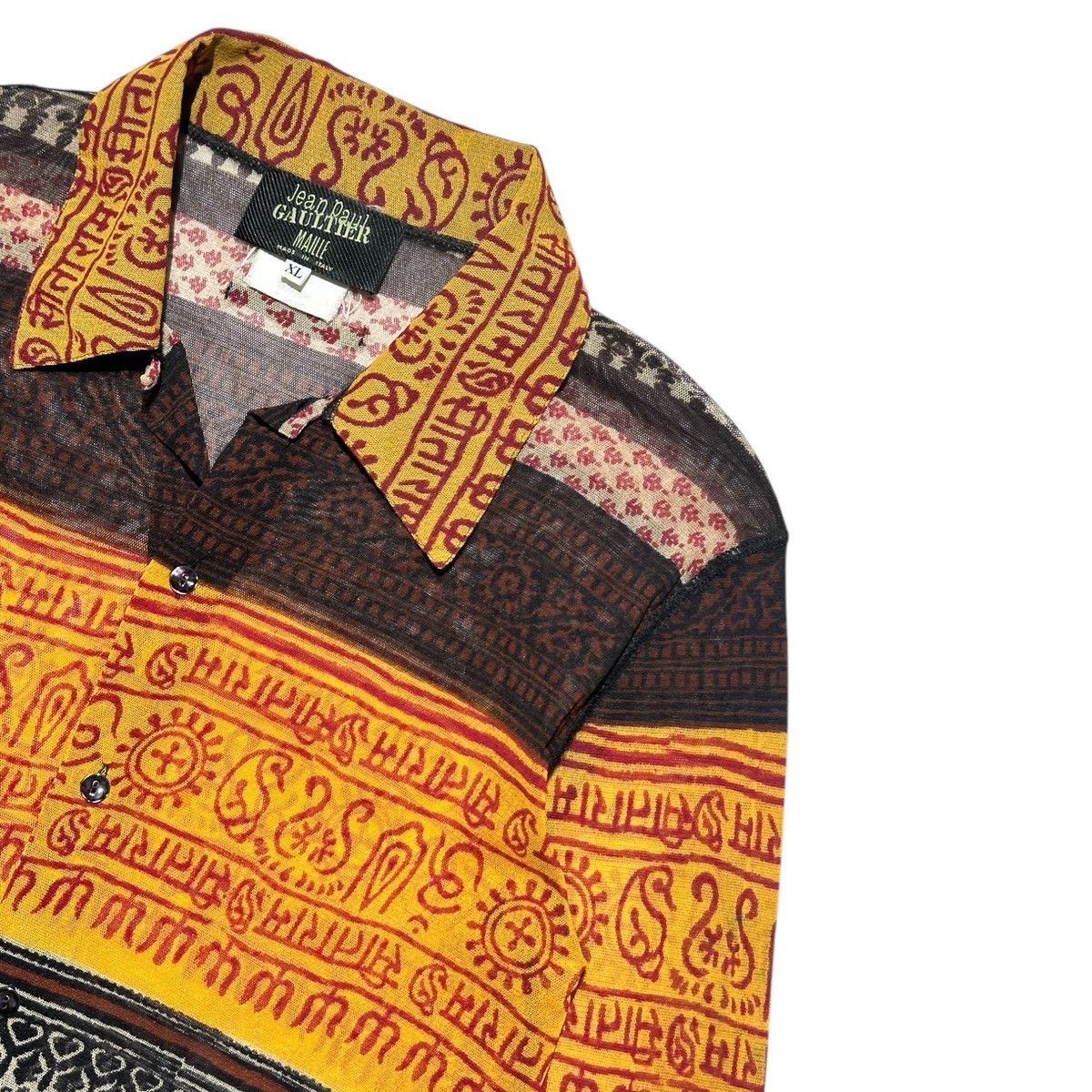 Jean Paul Gaultier Tribal patchwork mesh button down Size US XL / EU 56 / 4 - 2 Thumbnail