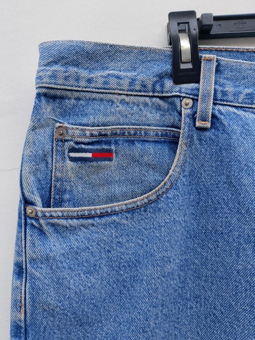 Tommy Hilfiger Tommy Hilfiger Vintage Carpenter Jort Blue Distressed Baggy Size US 38 / EU 54 - 4 Thumbnail