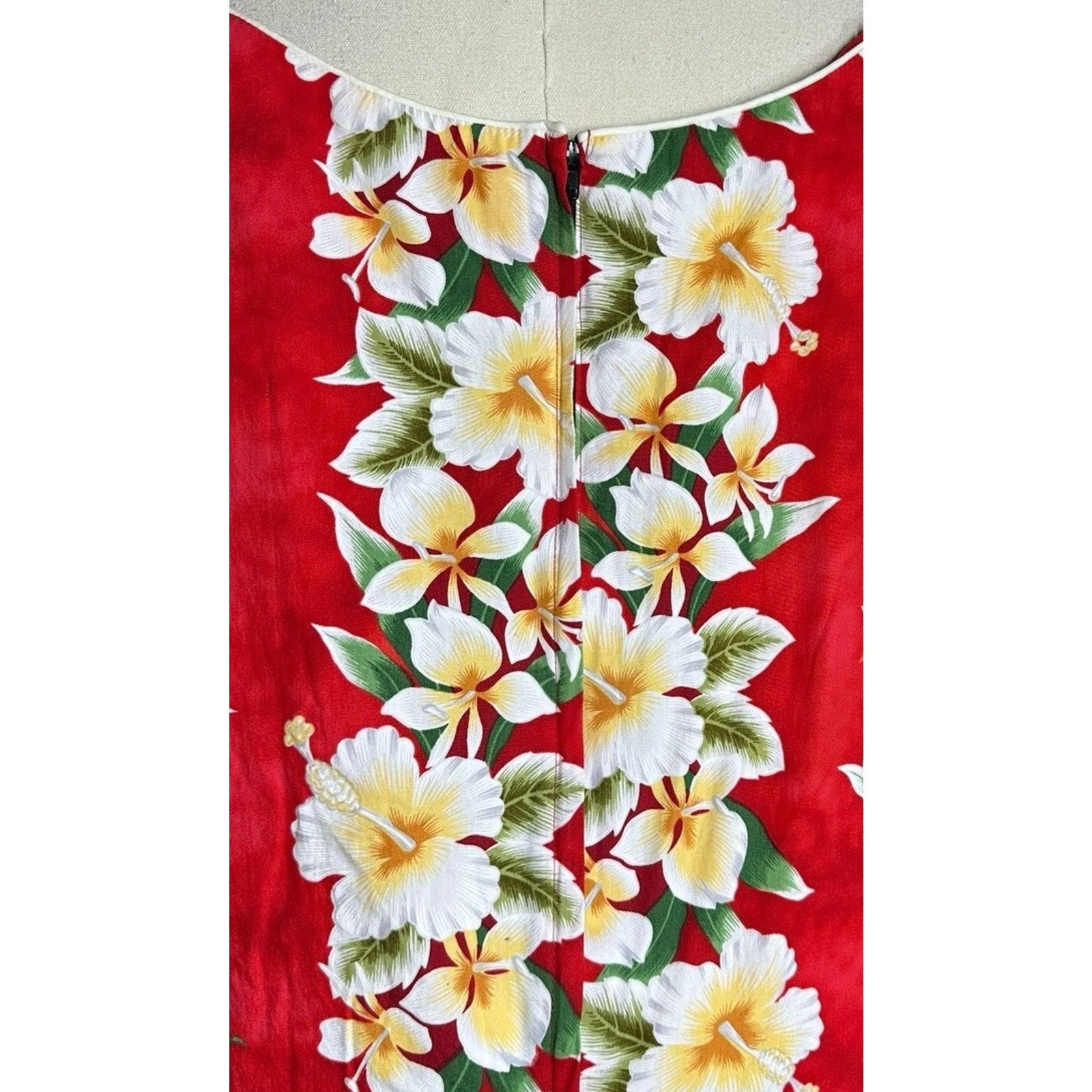 Other Vtg Royal Creations Long Hawaiian Maxi Dress Red Floral 2X Size XXL / US 16-18 / IT 52-54 - 7 Thumbnail