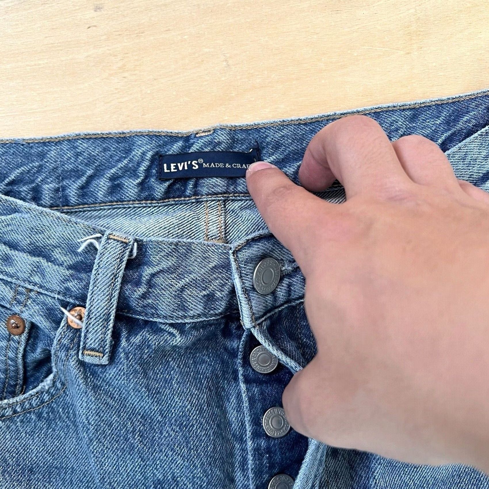 Levi's VINTAGE Levis Made and Crafted Jeans 27 Blue For Women Cropped 5-Pocket Denim Slim Fit Summer Womens Size 27" / US 4 / IT 40 - 5 Thumbnail