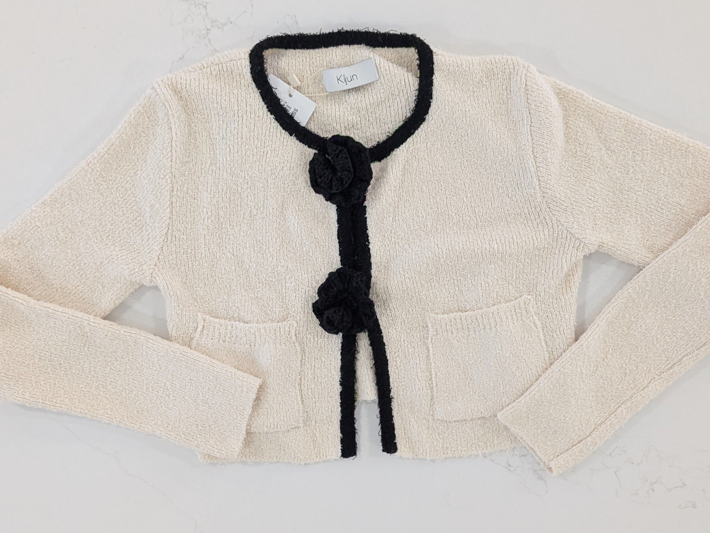 Other Kijun Cropped Crochet Knit Jacket Size S Size S / US 4 / IT 40 - 1 Thumbnail
