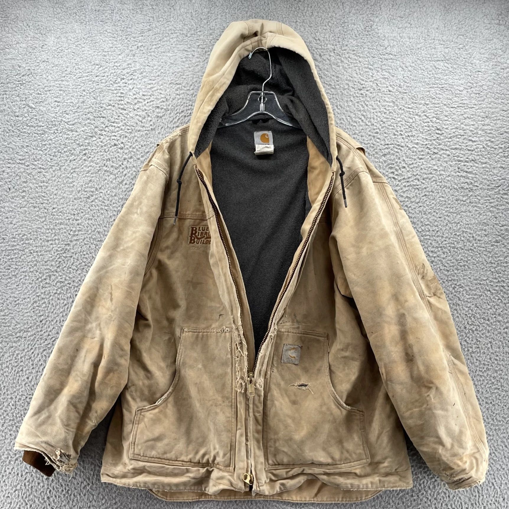 Carhartt VINTAGE Carhartt C68 Jacket Large Brown Duck Hooded Ridge Coat Workwear Outdoor Size US L / EU 52-54 / 3 - 6 Thumbnail
