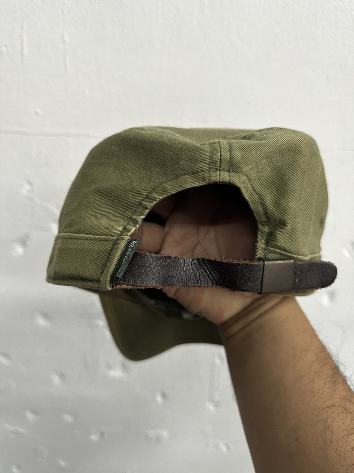 Beams Plus 90’s BEAMSBOY ARMY Leather Strap Hat Size ONE SIZE - 3 Thumbnail