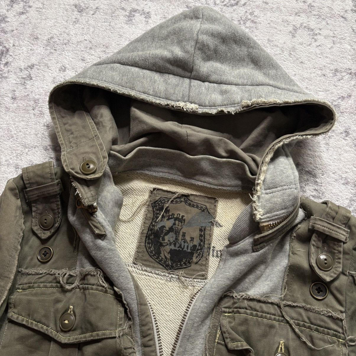 Japanese Brand XN3HB Reconstructed Military Cargo Hoodie Grey | Size M Size US M / EU 48-50 / 2 - 5 Thumbnail