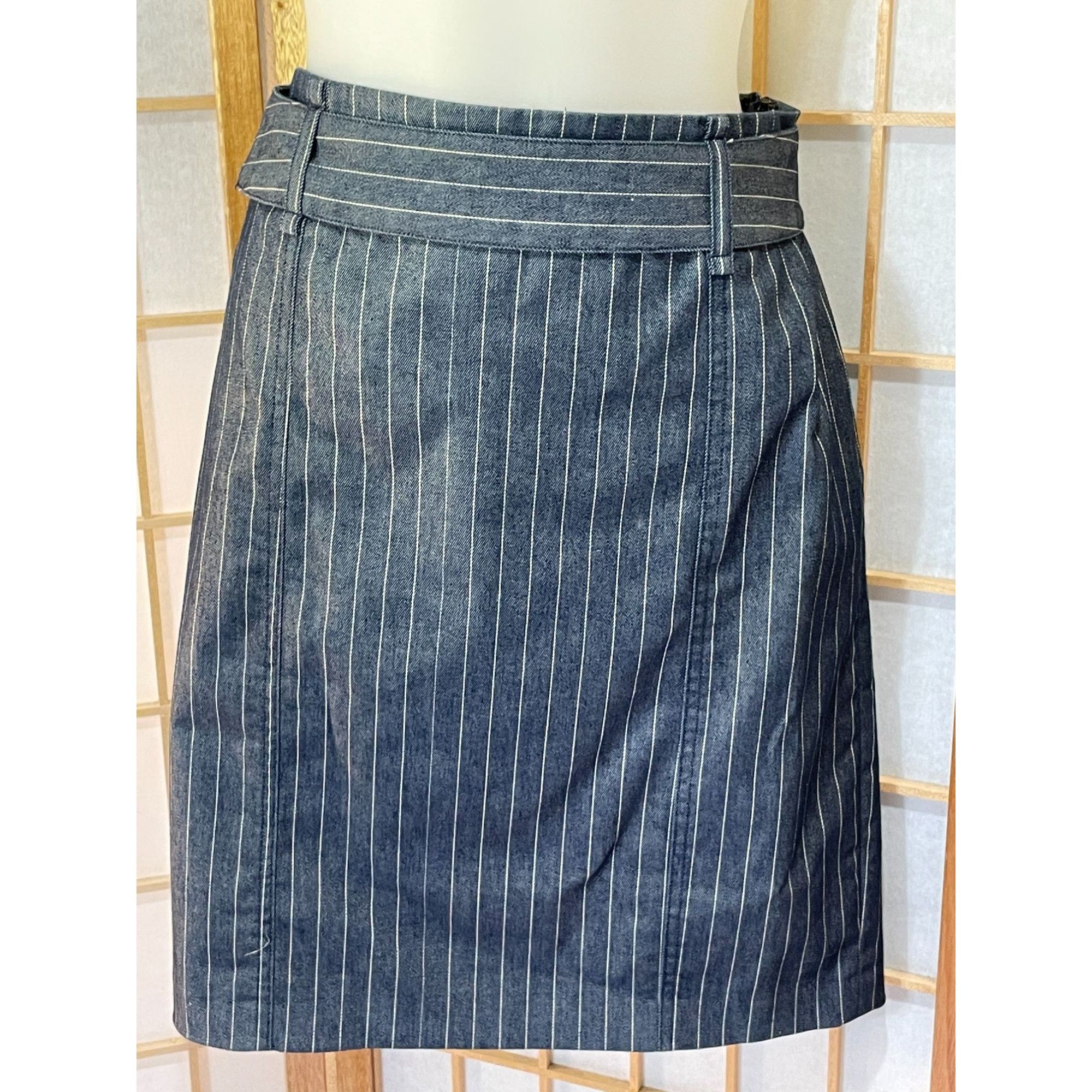 Victoria's Secret Body by Victoria Pinstripe Skirt Size 28" / US 6 / IT 42 - 8 Thumbnail