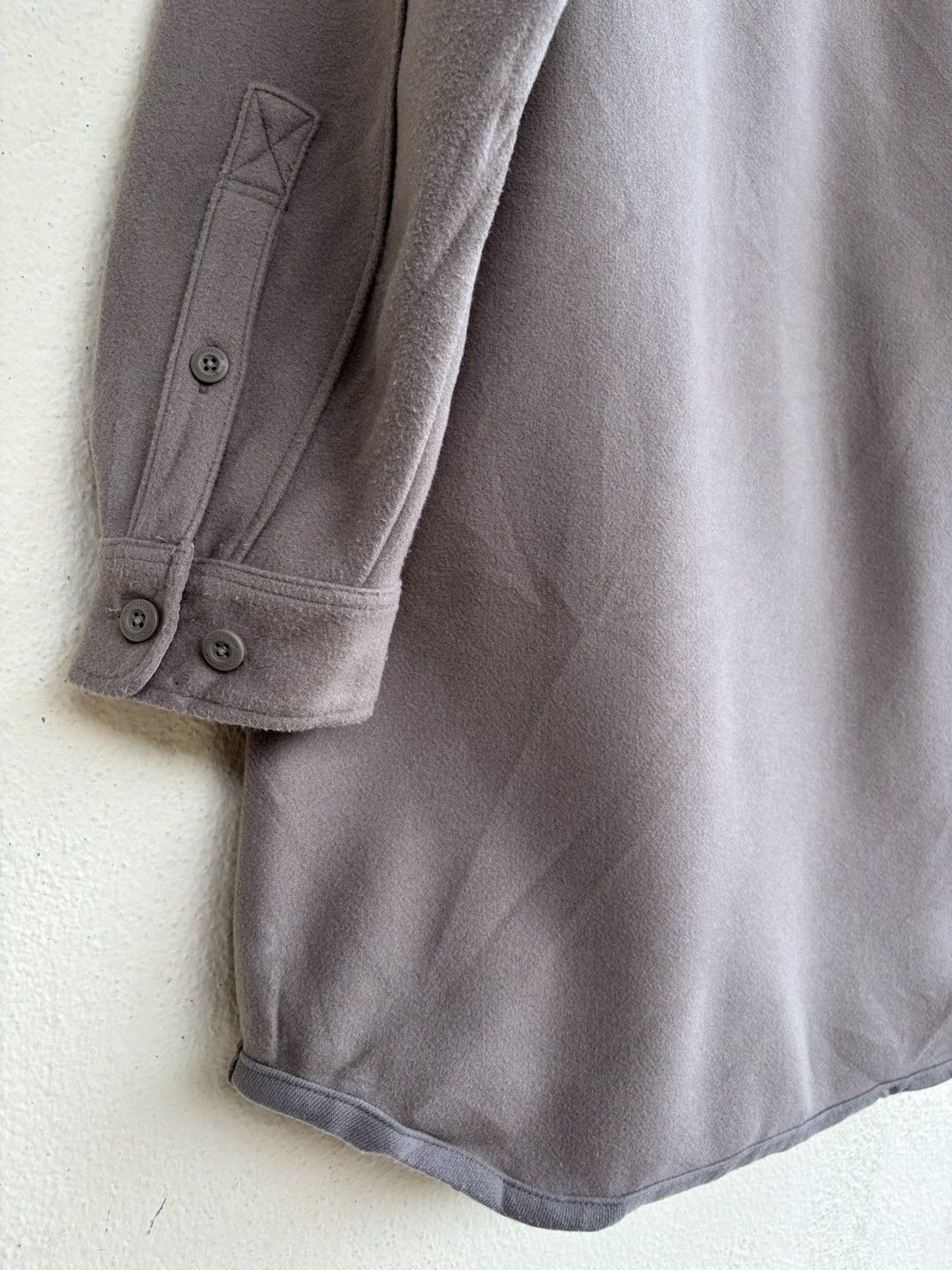 GU × Undercover Undercover Knit Melton Long Shirt Beige Long Sleeve Shirt Size M / US 6-8 / IT 42-44 - 9 Thumbnail