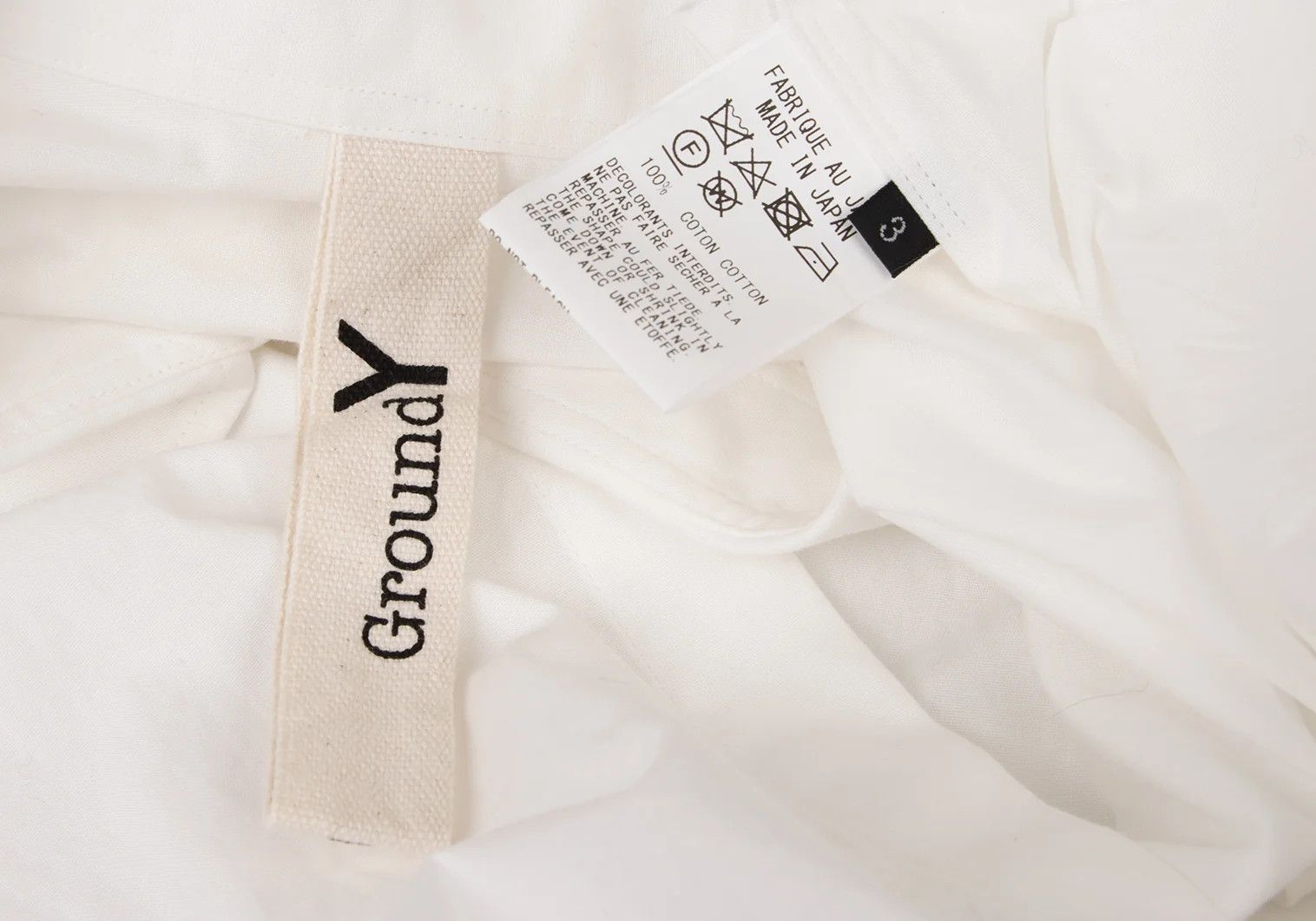 Yohji Yamamoto Cotton Back Logo Print Shirt in White and Blue Size US M / EU 48-50 / 2 - 14 Thumbnail