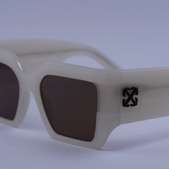 Off-White Off-White OERI148 DOVER 6164 Sunglasses Beige Square Frame Size ONE SIZE - 8 Thumbnail