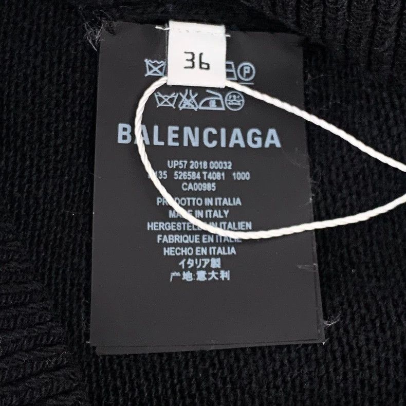Balenciaga Balenciaga size 36 Black logo embroidered turtleneck long- Size US XS / EU 42 / 0 - 7 Thumbnail