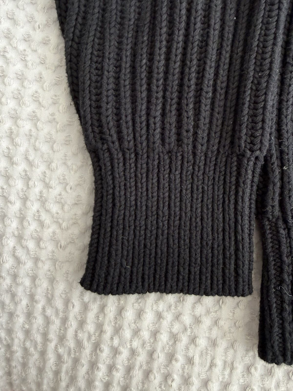 Aime Leon Dore Aimé Leon Dore Waffle Knit Sweater — Jet Black, Size Small Size US S / EU 44-46 / 1 - 5 Thumbnail