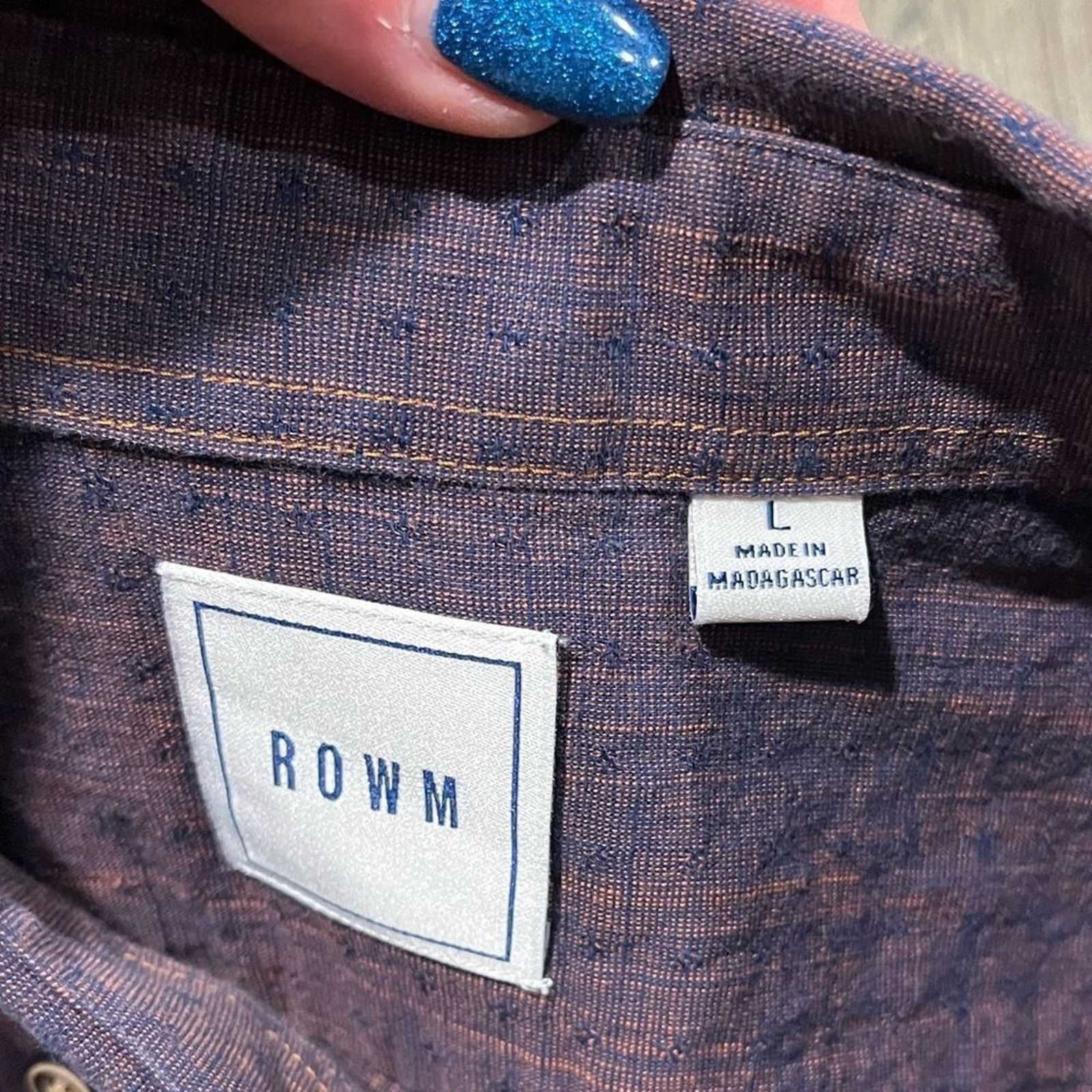 Vintage ROWM Button Down Shirt Long Sleeves Collared Pocket L Size US L / EU 52-54 / 3 - 2 Thumbnail