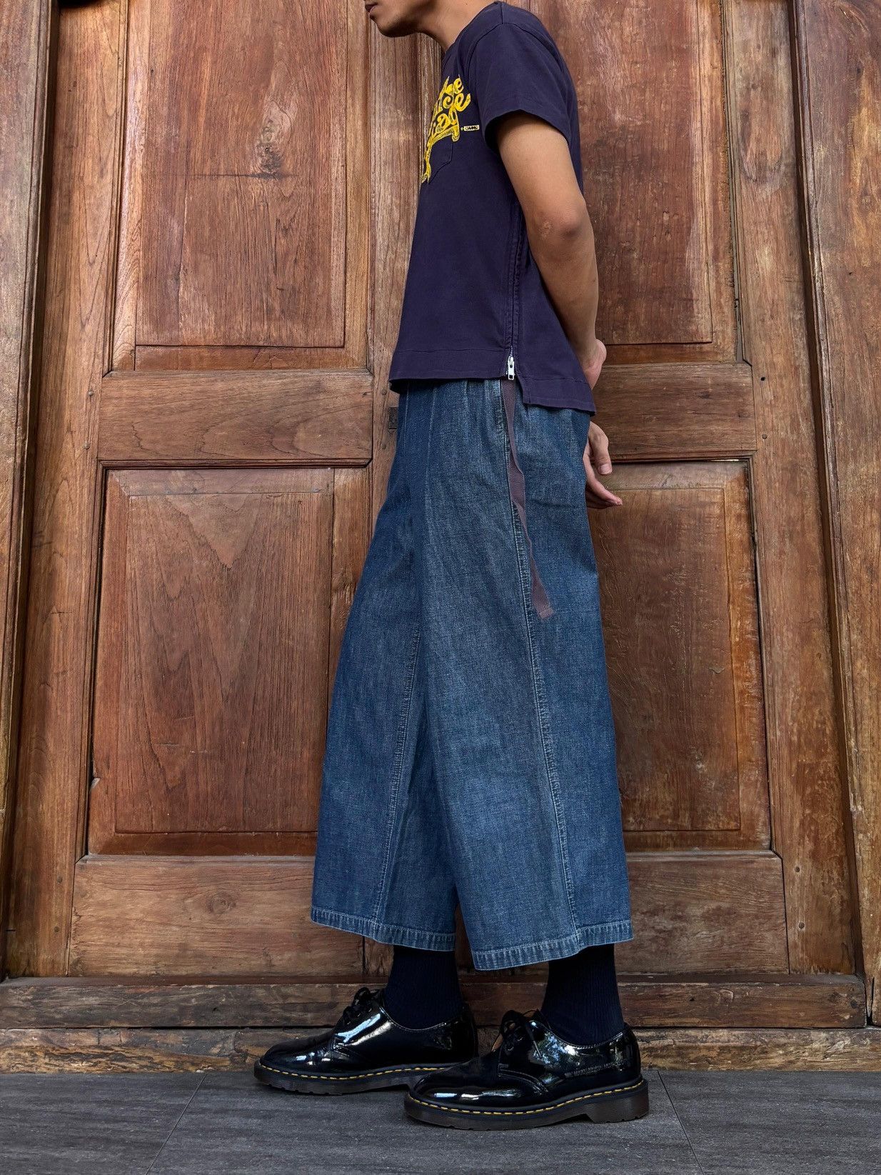 Issey Miyake FREE TAX! 2000s Plantation Cropped Light Denim Pants - 28” Size US 28 / EU 44 - 12 Thumbnail