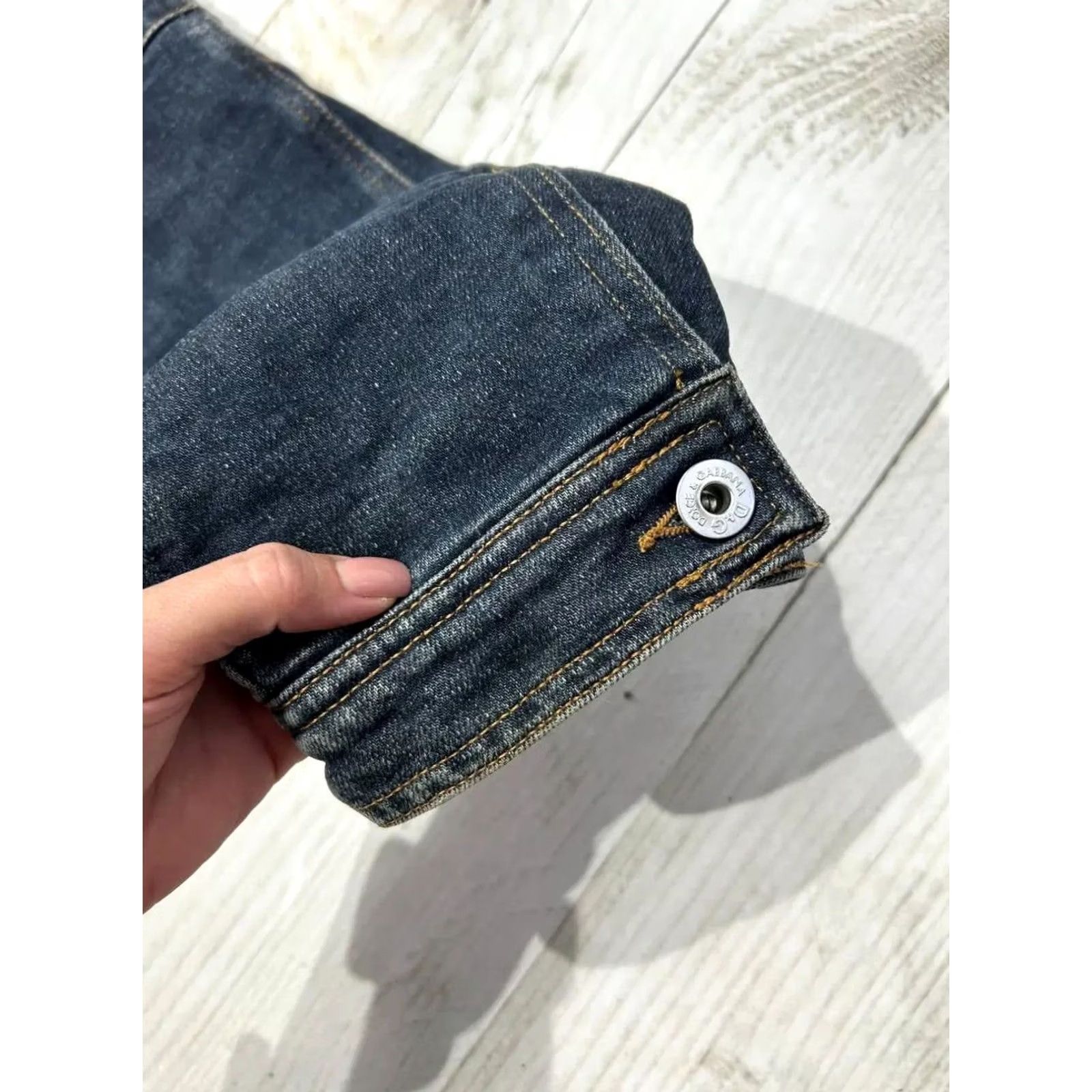 Dolce & Gabbana VINTAGE Dolce&Gabbana Jacket Denim Sherpa Woman Size L Blue Size L / US 10 / IT 46 - 4 Thumbnail