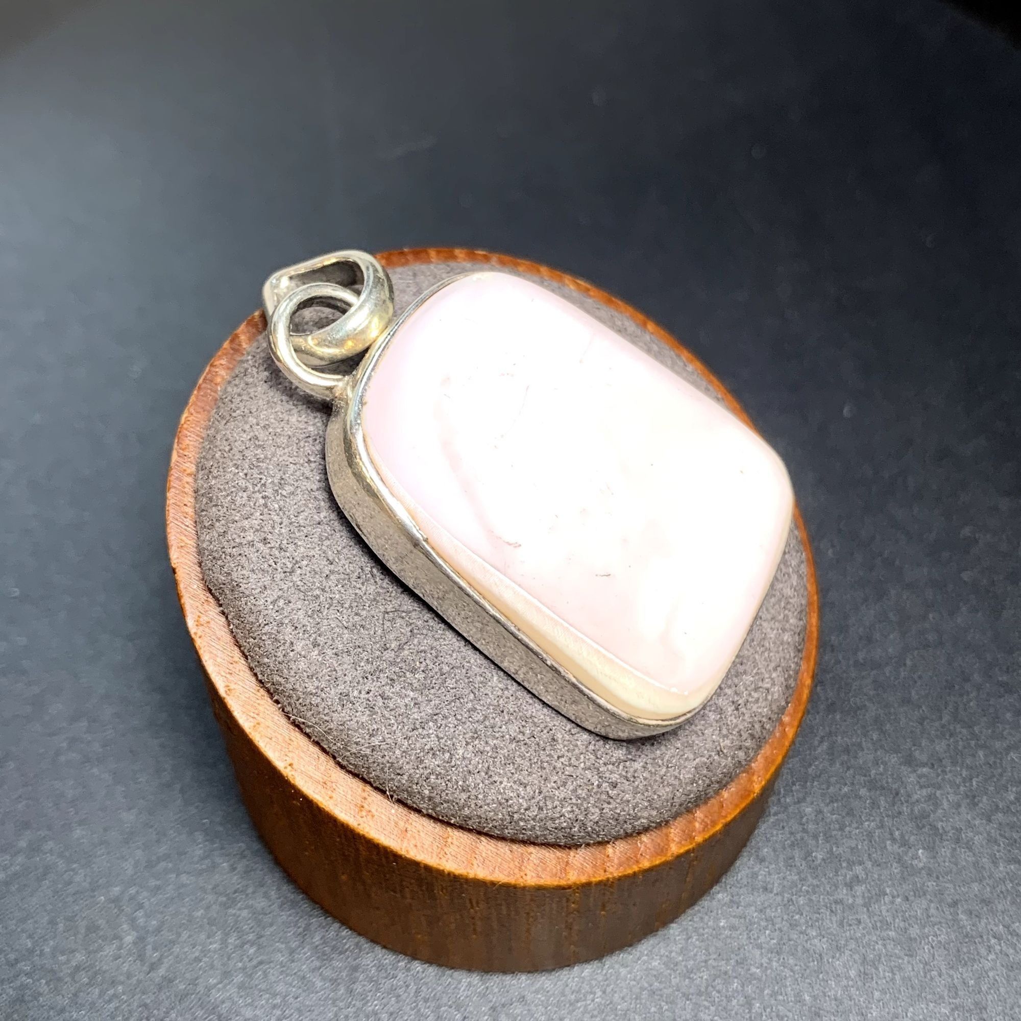 Other VTG Solid Sterling Silver 925 Fine Pink Shell Pendant 7.5mm Size ONE SIZE - 3 Thumbnail