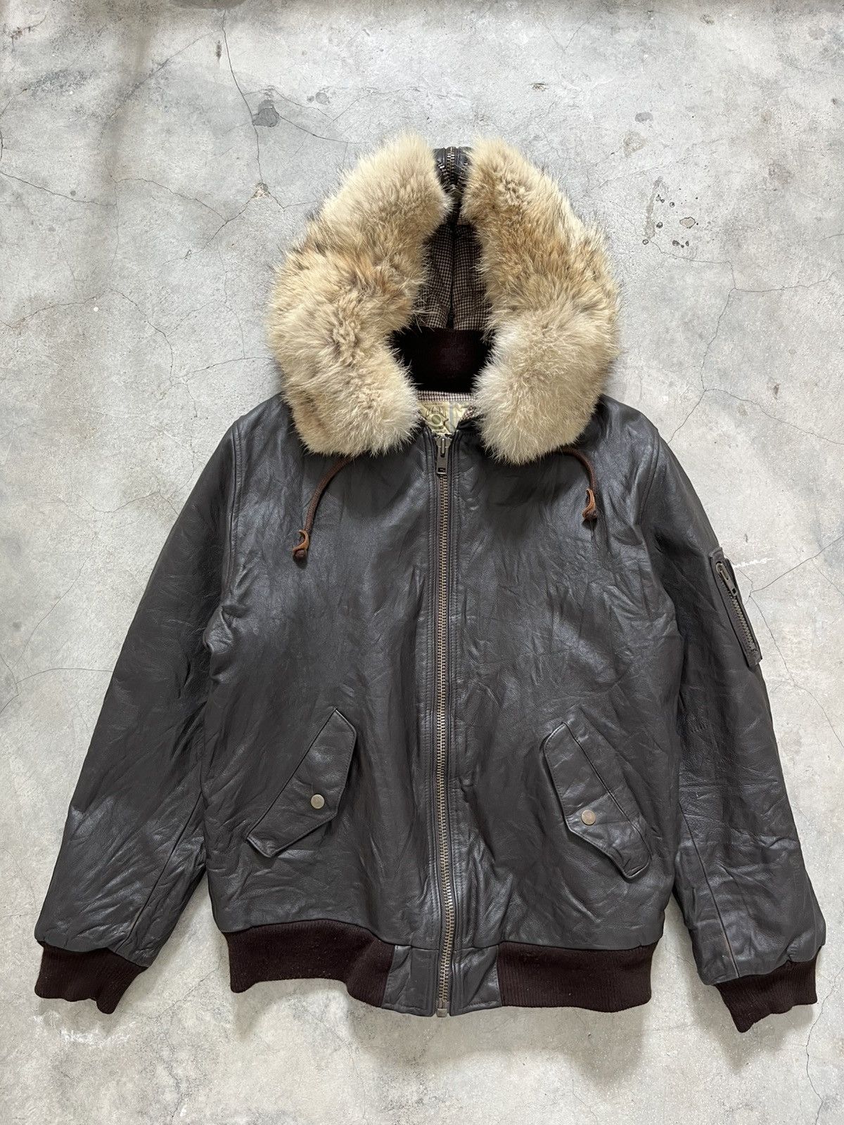 Leather Vtg Incredible Brand Murota Takayoshi Leather Bomber Jacket Size US L / EU 52-54 / 3 - 2 Thumbnail