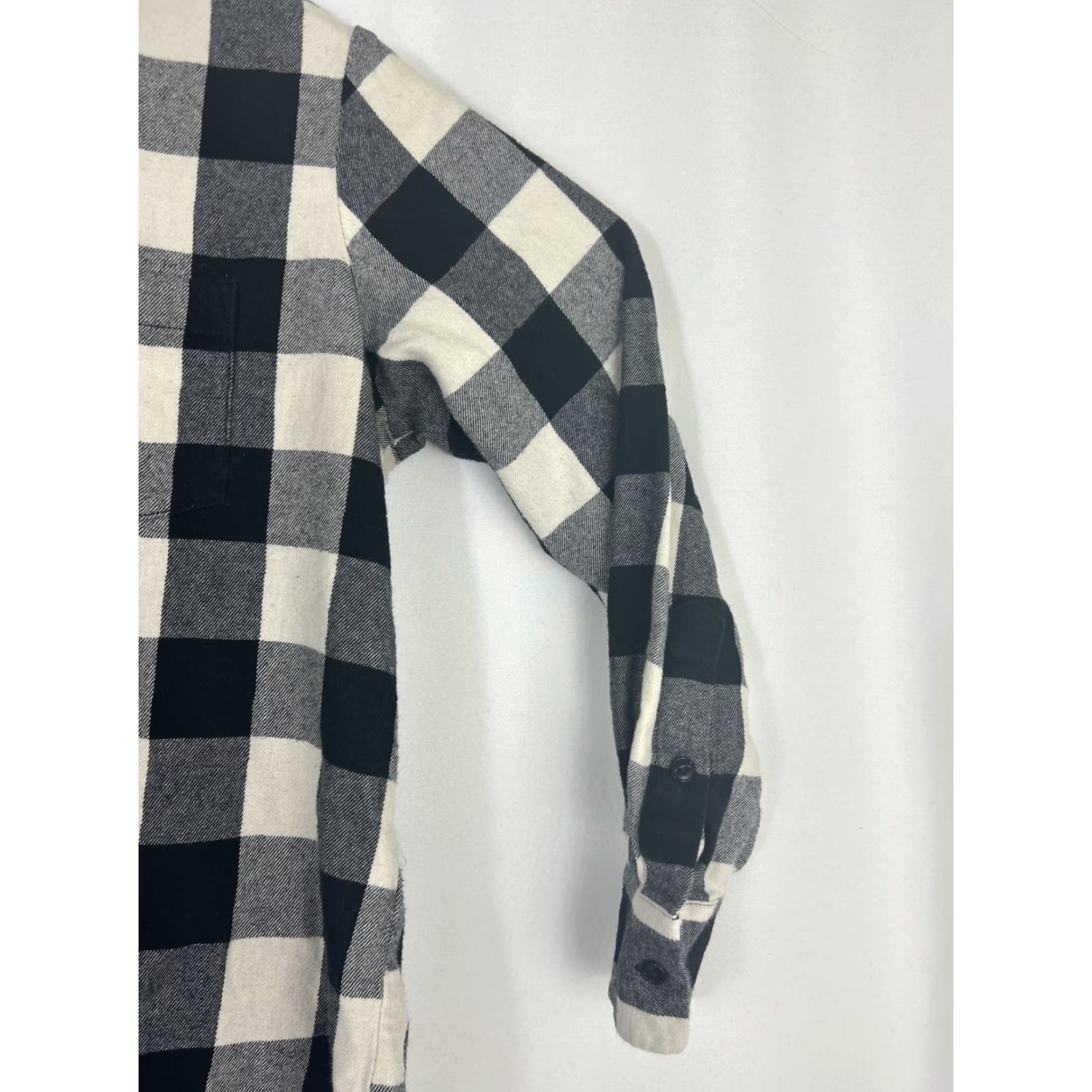 Madewell Madewell Womens XS Button-Up Shirt Plaid Black White Lightweight Flannel Shirt XS Womens Multicolor Size XS / US 0-2 / IT 36-38 - 4 Thumbnail