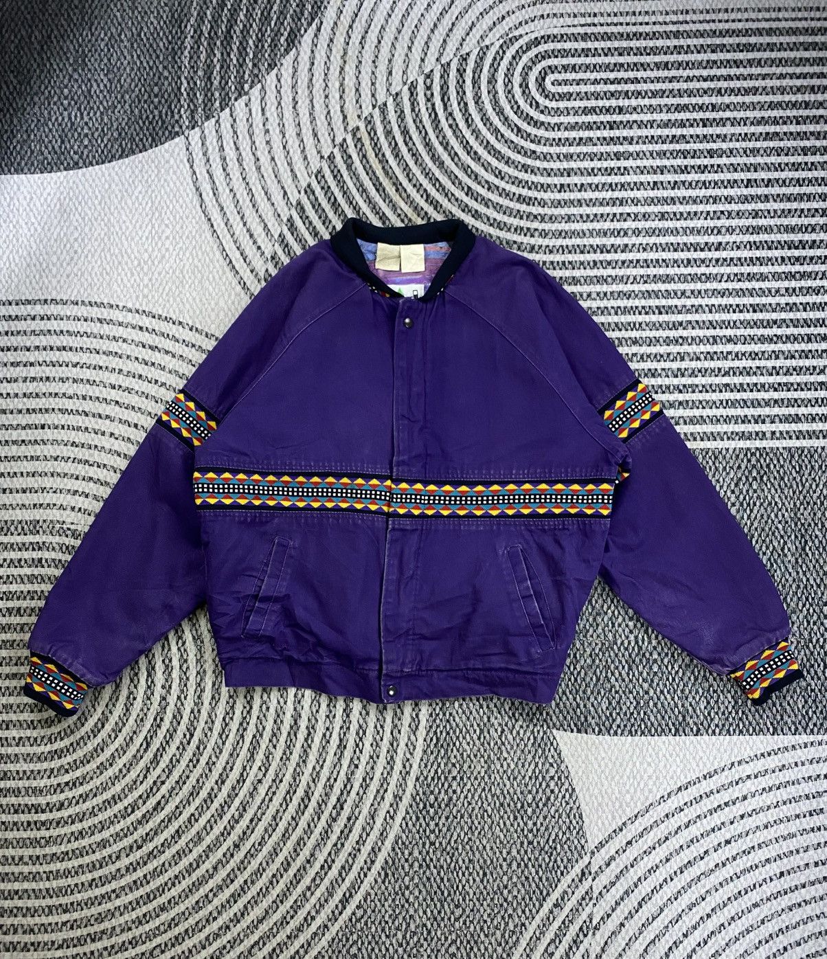 Carhartt Vintage 90s Liberty Carhartt Aztec Pattern Bomber Jacket Size US L / EU 52-54 / 3 - 2 Thumbnail