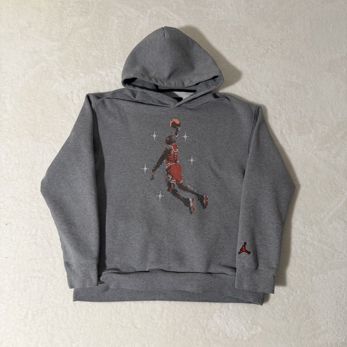 Jordan Brand Jordan Essentials Pixelated Hoodie Gray Size US L / EU 52-54 / 3 - 1 Thumbnail