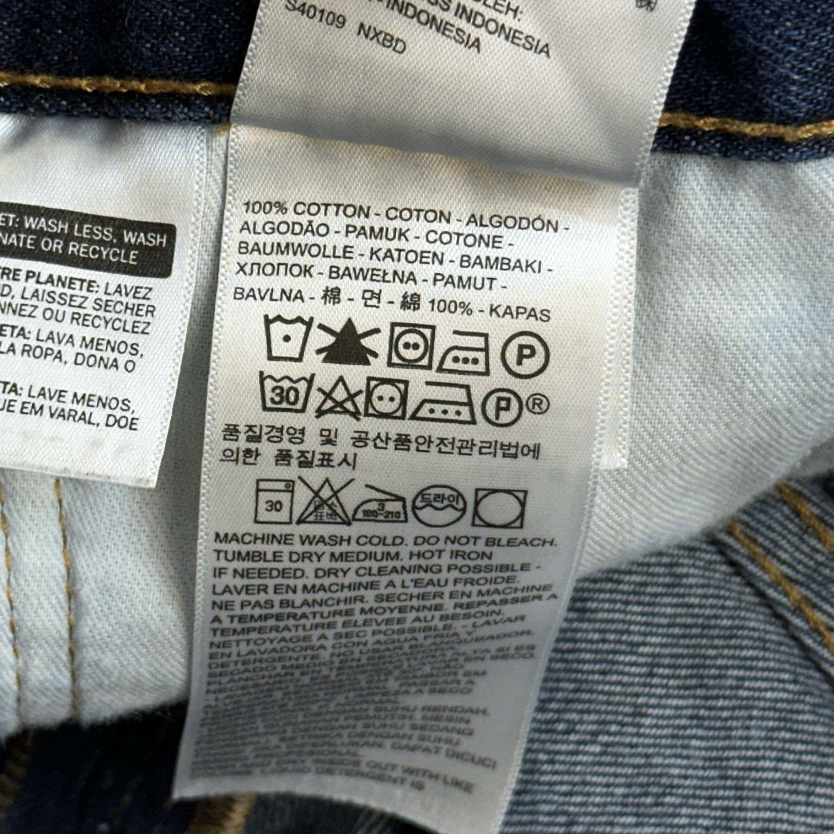 Levi's Levis 505 Jeans Mens 40x30 Blue Dark Wash Denim Regular Fit Straight Leg Jeans Size US 40 / EU 56 - 7 Thumbnail