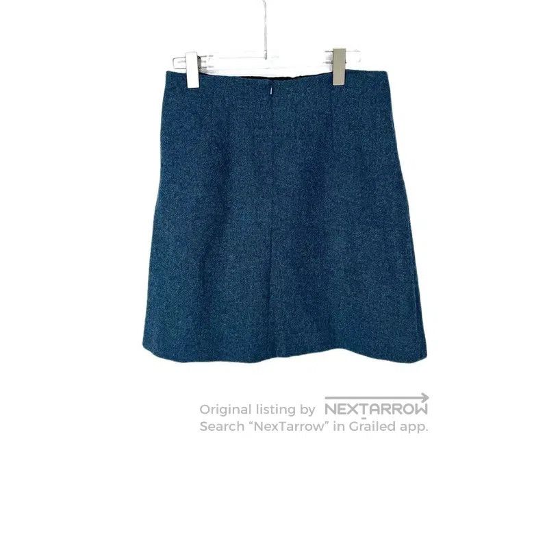Max Mara MaxMara Blue Leather Women's Skirt . Size 22" - 2 Thumbnail