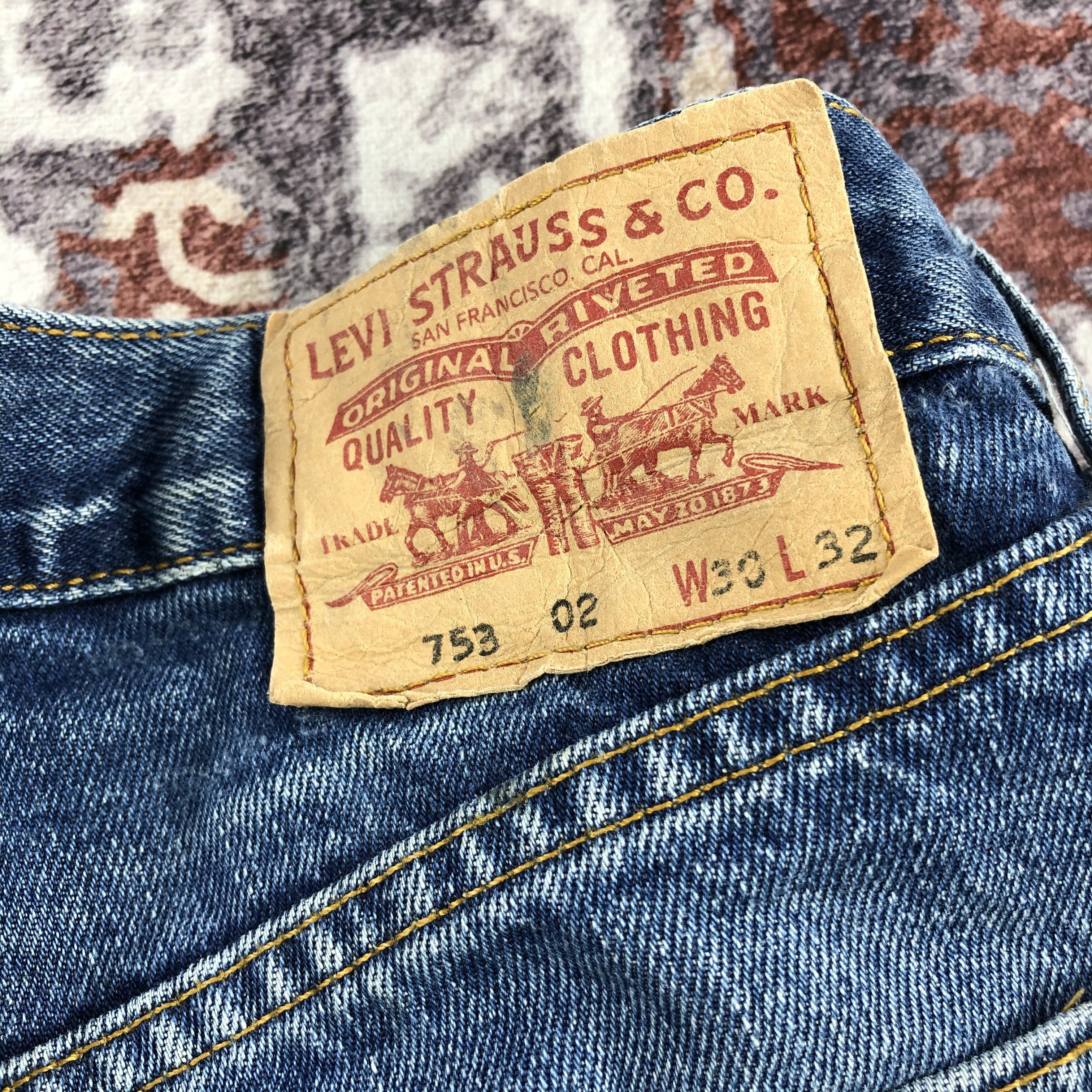 Levi's × Vintage Vintage 90s Blue Wash Levis 753 Jeans-JM2576 Size US 32 / EU 48 - 8 Thumbnail
